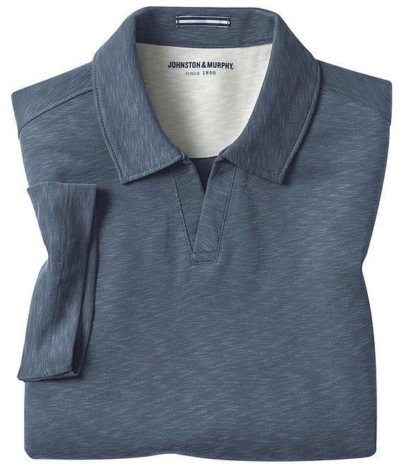 Johnston & Murphy Vintage Slub Short Sleeve Jonny Collar Polo Shirt Product Image