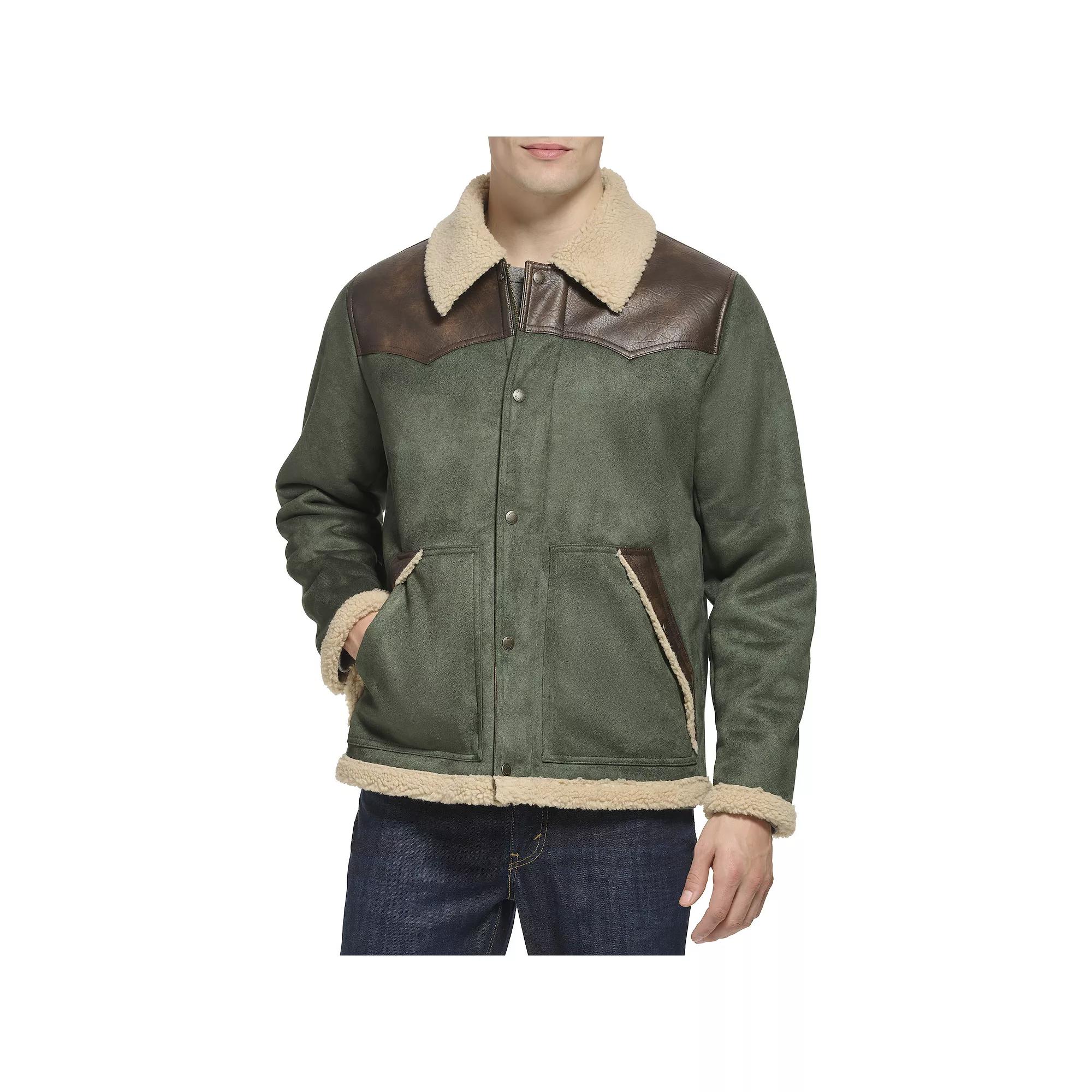 Men's Levi's Faux Leather Shearling Western Jacket,  Product Image