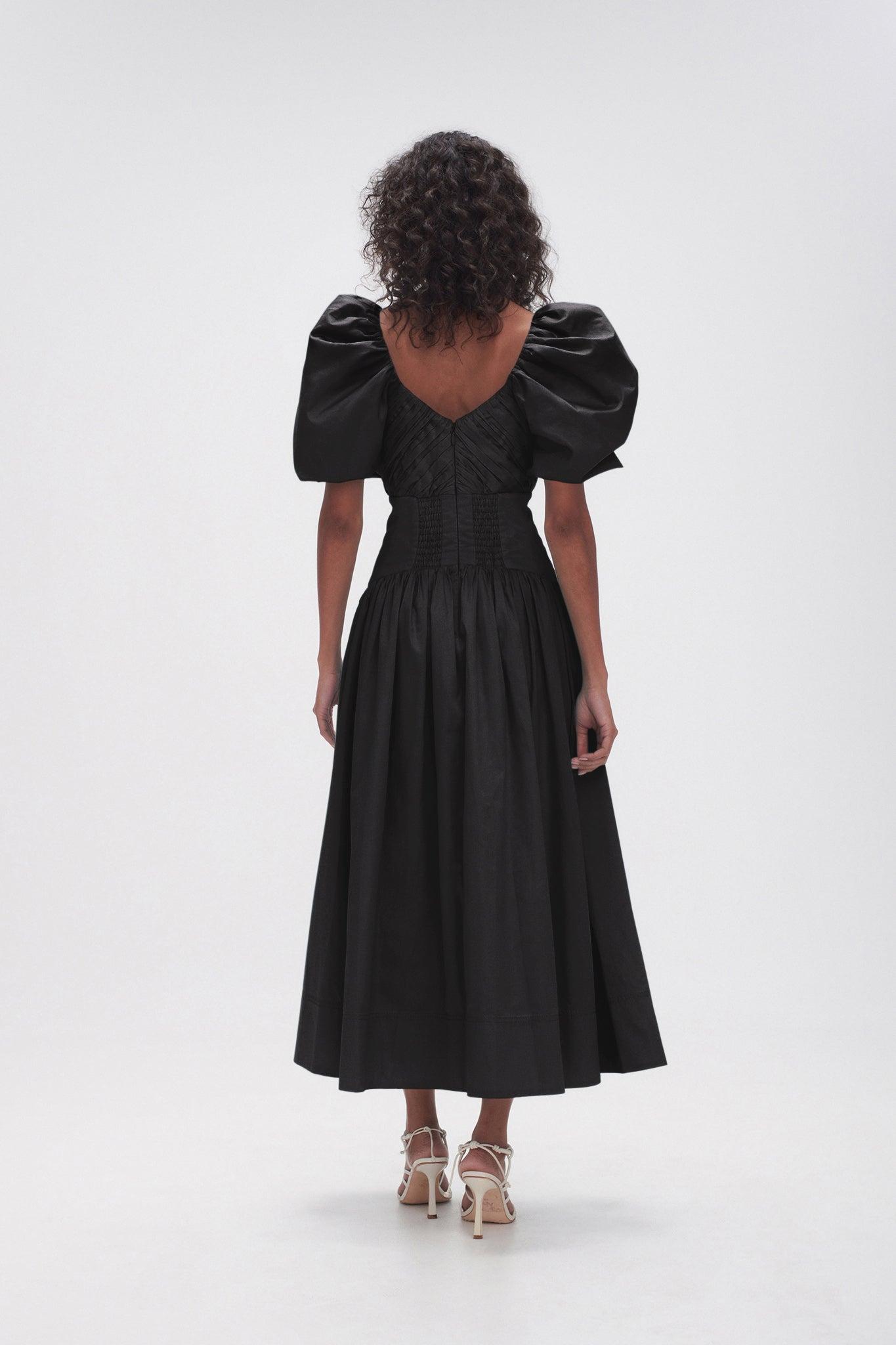 Gabrielle Plunge Midi Dress Product Image