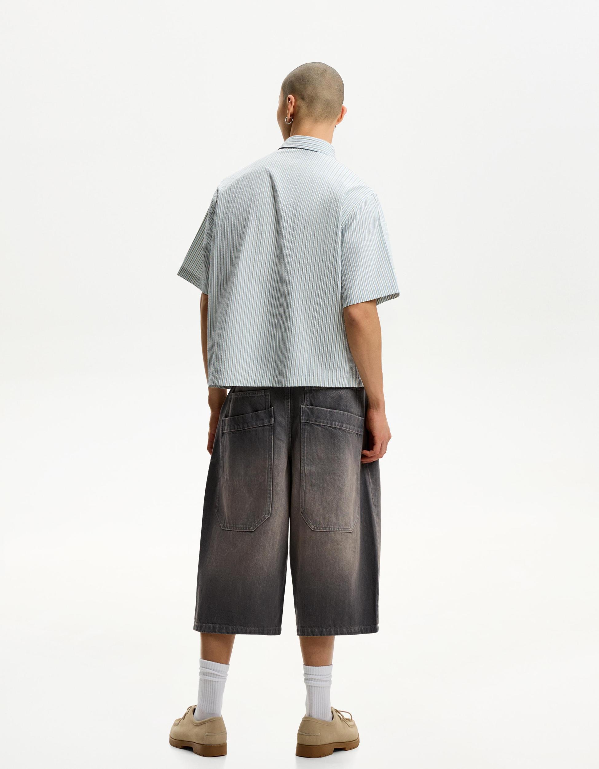 Super baggy denim Bermuda jorts Product Image