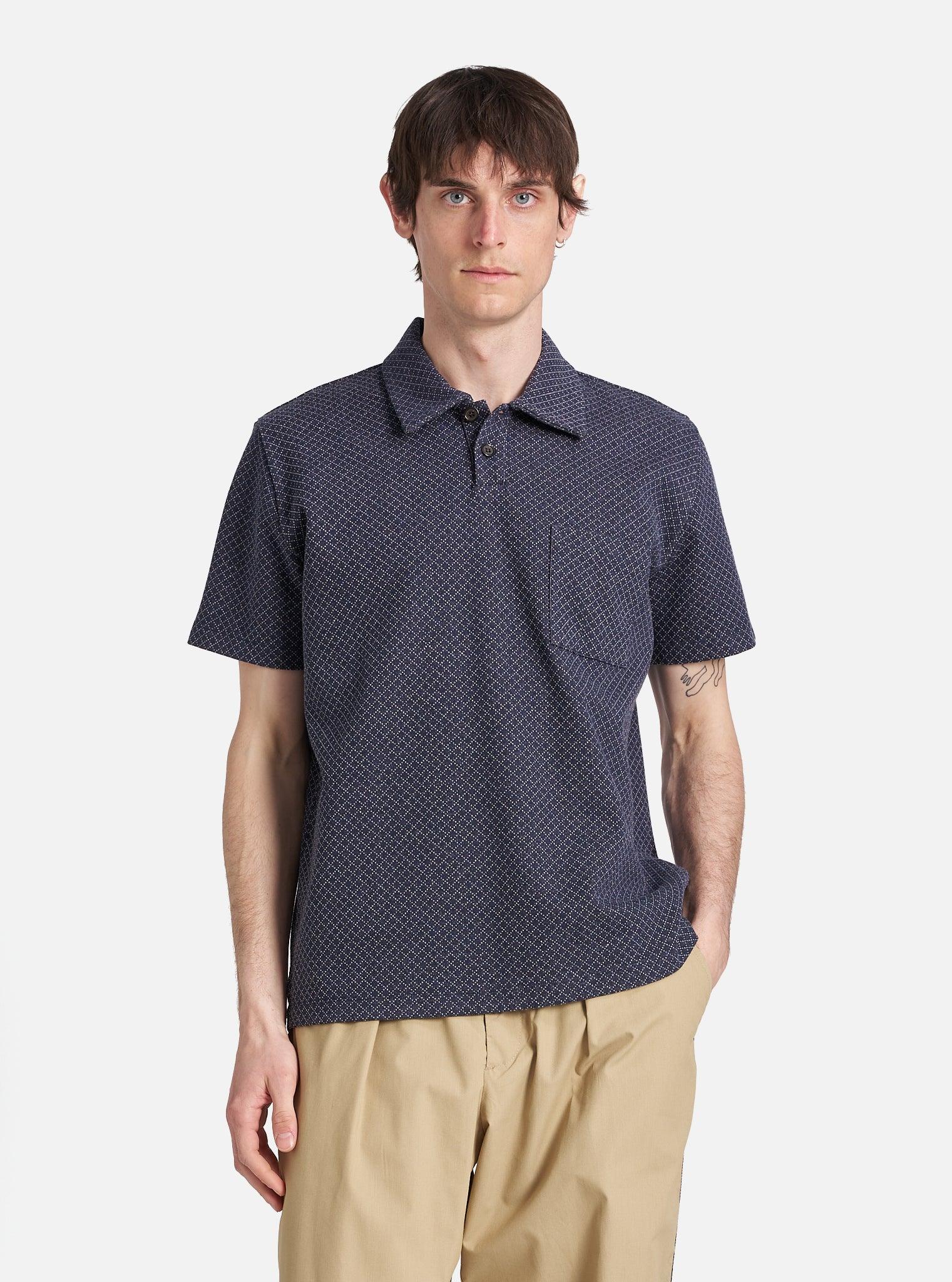 Navy Diamond Jersey Newlyn Polo Product Image