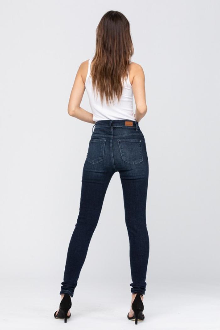 Judy Blue Super Dark High Waist Skinny Jeans Product Image