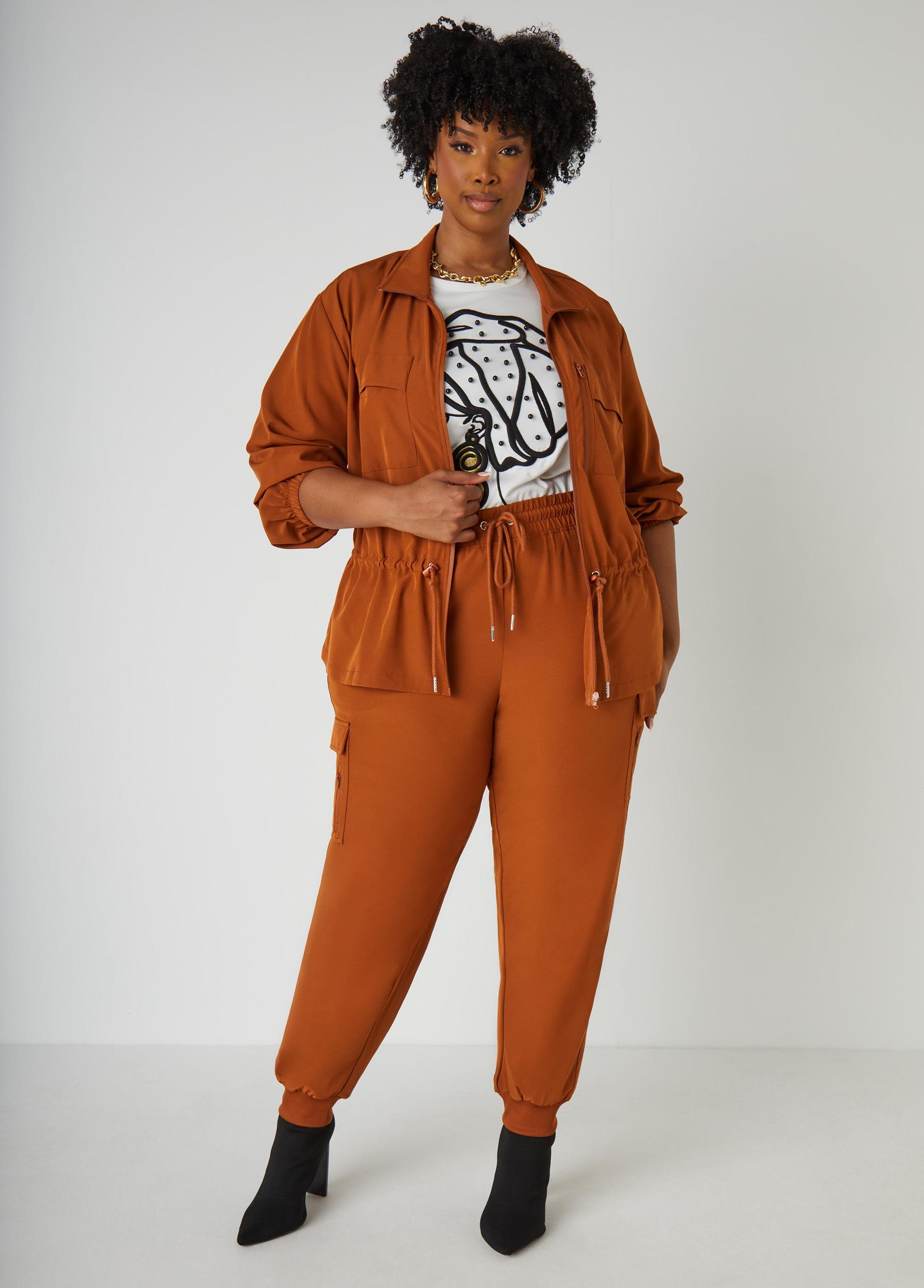 Zip Front Drawstring Jacket Product Image