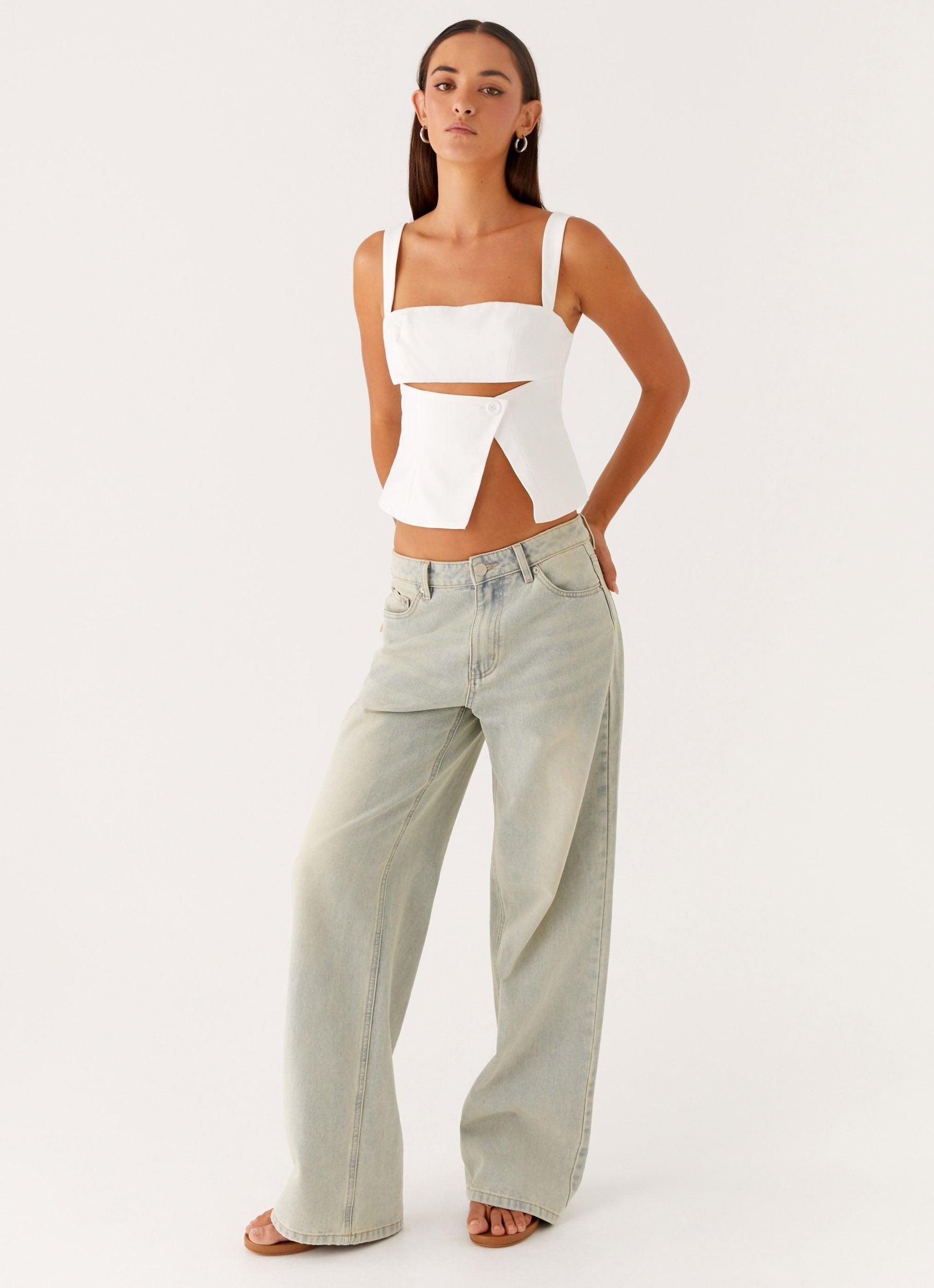 Pia Cut Out Top - White Product Image