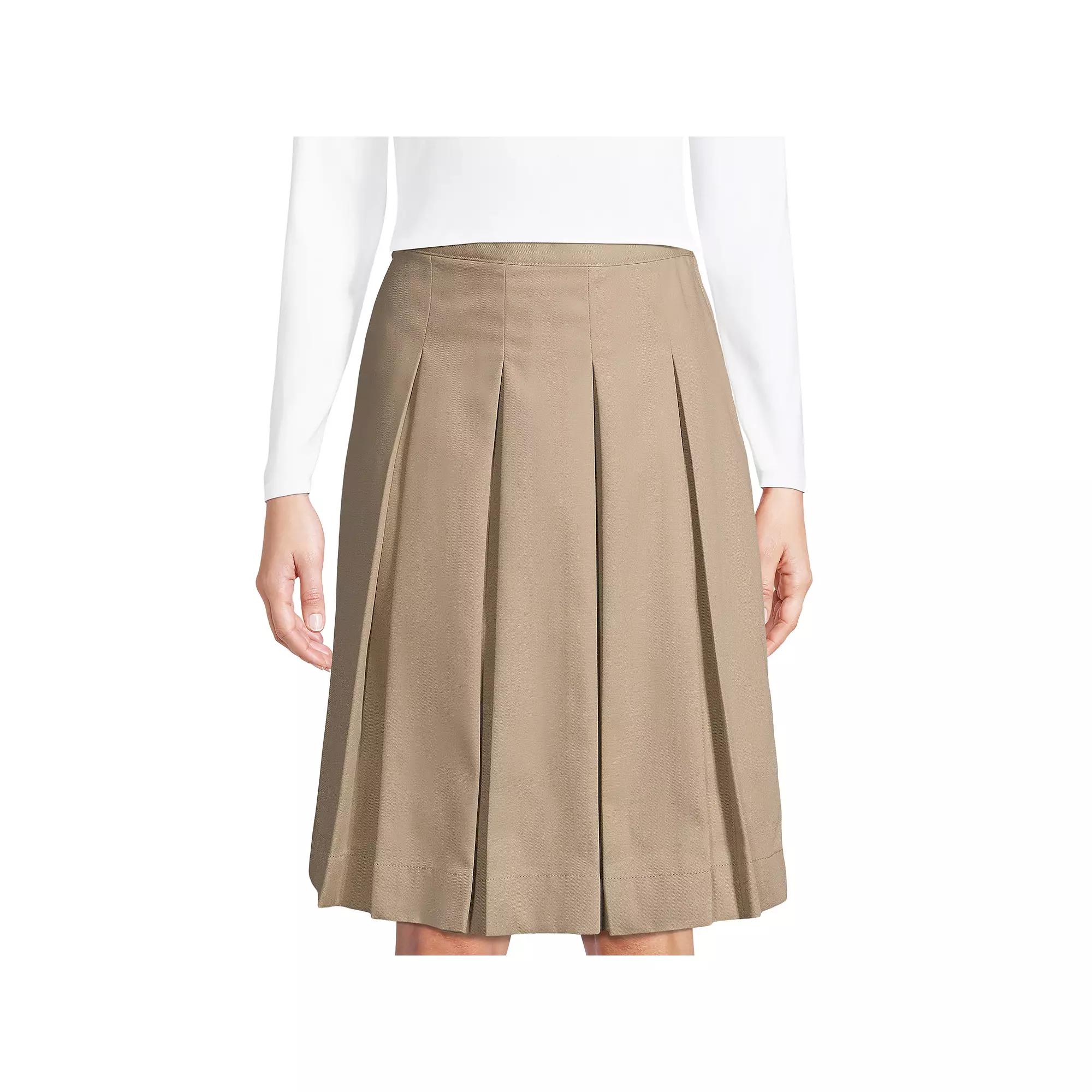 Women's Lands' End School Uniform Classic Box Pleat Skirt,  Product Image