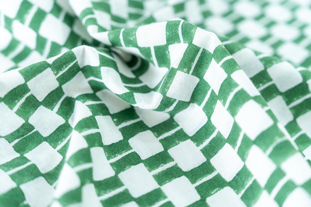 Green Blocks Smocked Skirt Product Image