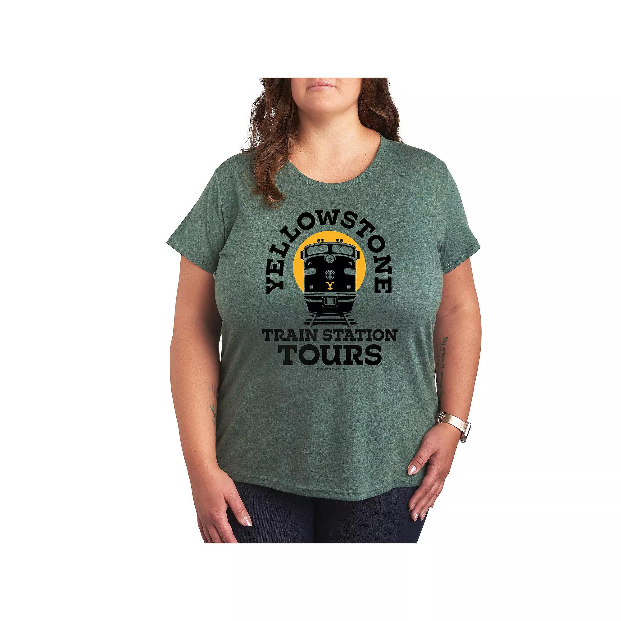 Plus Yellowstone Train Station Tours Graphic Tee, Women's,  Product Image