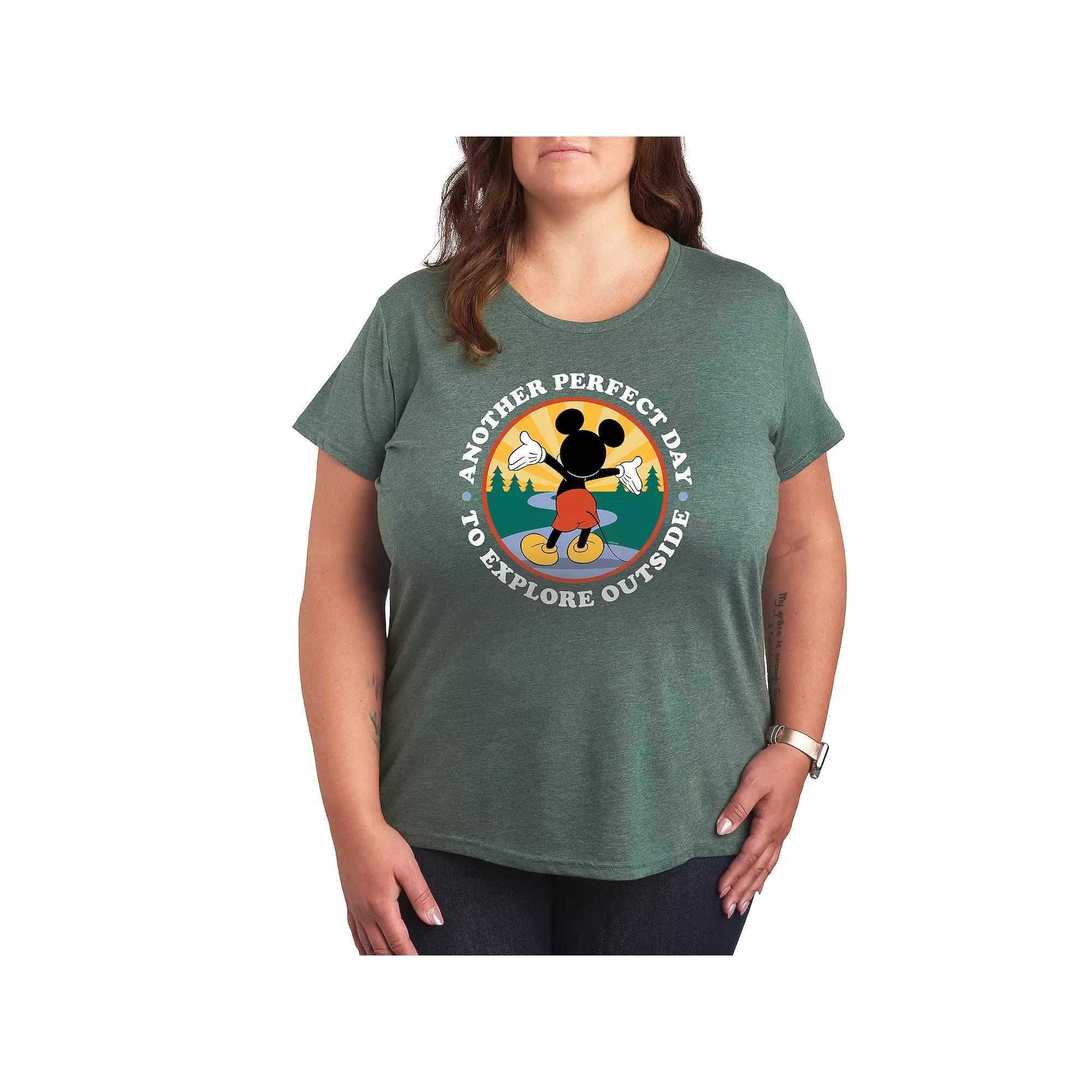 Disney's Mickey Mouse Plus Explore Outside Graphic Tee, Women's,  Product Image