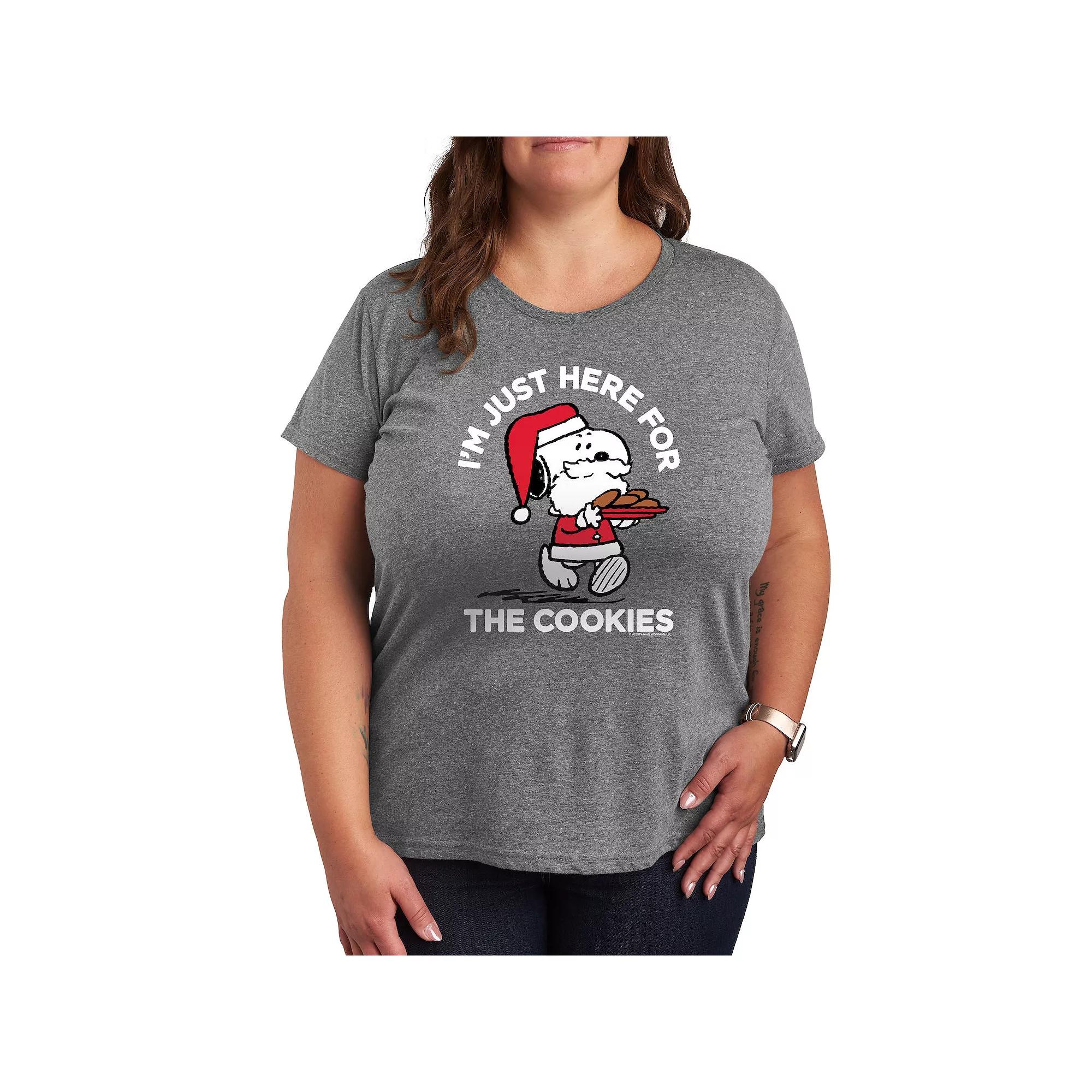 Plus Peanuts Snoopy Cookies Graphic Tee, Women's,  Product Image