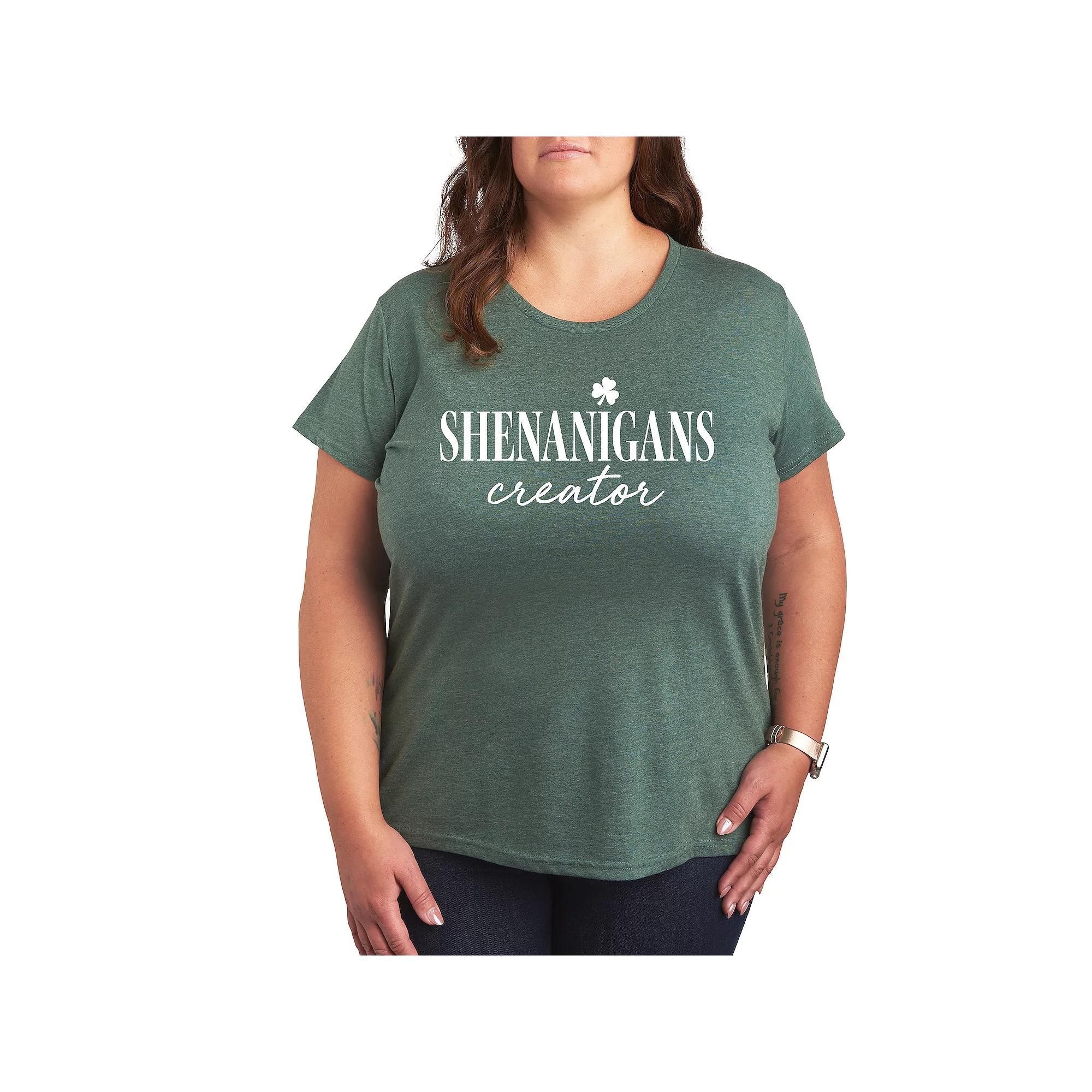 Plus Shenanigans Creator Shamrock Graphic Tee, Women's,  Product Image