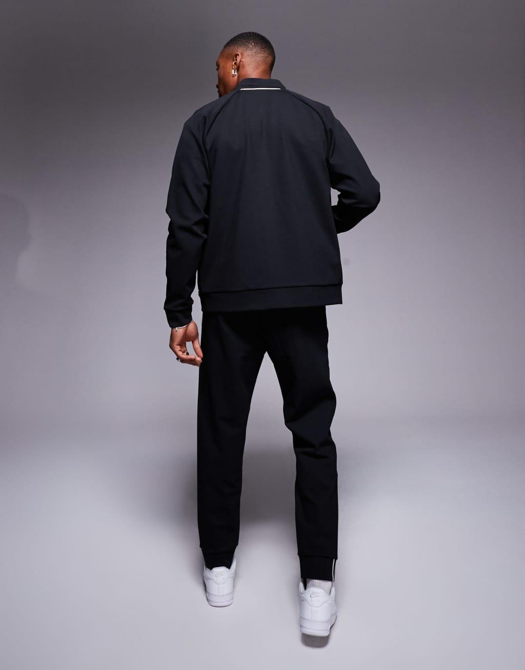 BOSS Green Hadiko cuffed sweatpants regular fit in black - part of a set Product Image