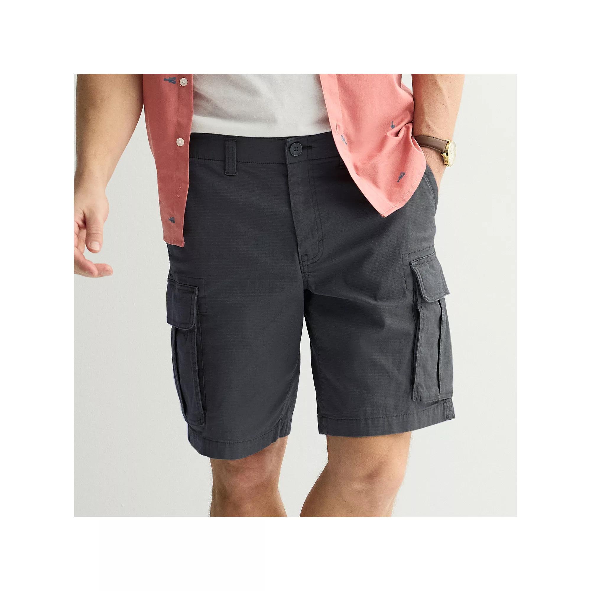 Men's Sonoma Goods For Life® 10 in. Flexwear Everyday Ripstop Cargo Shorts, Size: 32 10 IN, Black Copy Product Image