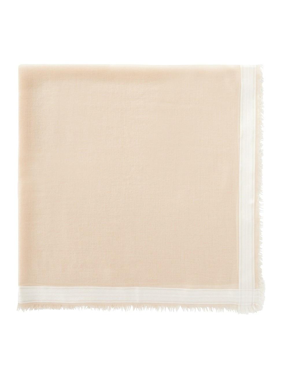 Womens Suitcase Stripe Silk-Cashmere Maxi Square Scarf Product Image