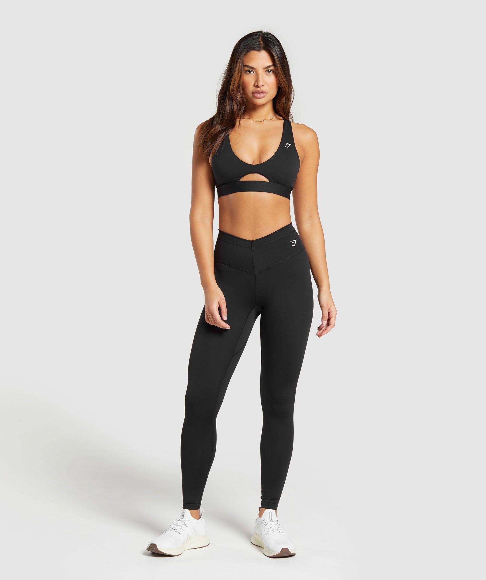 Gymshark Peek A Boo Sports Bra - Black Female Product Image