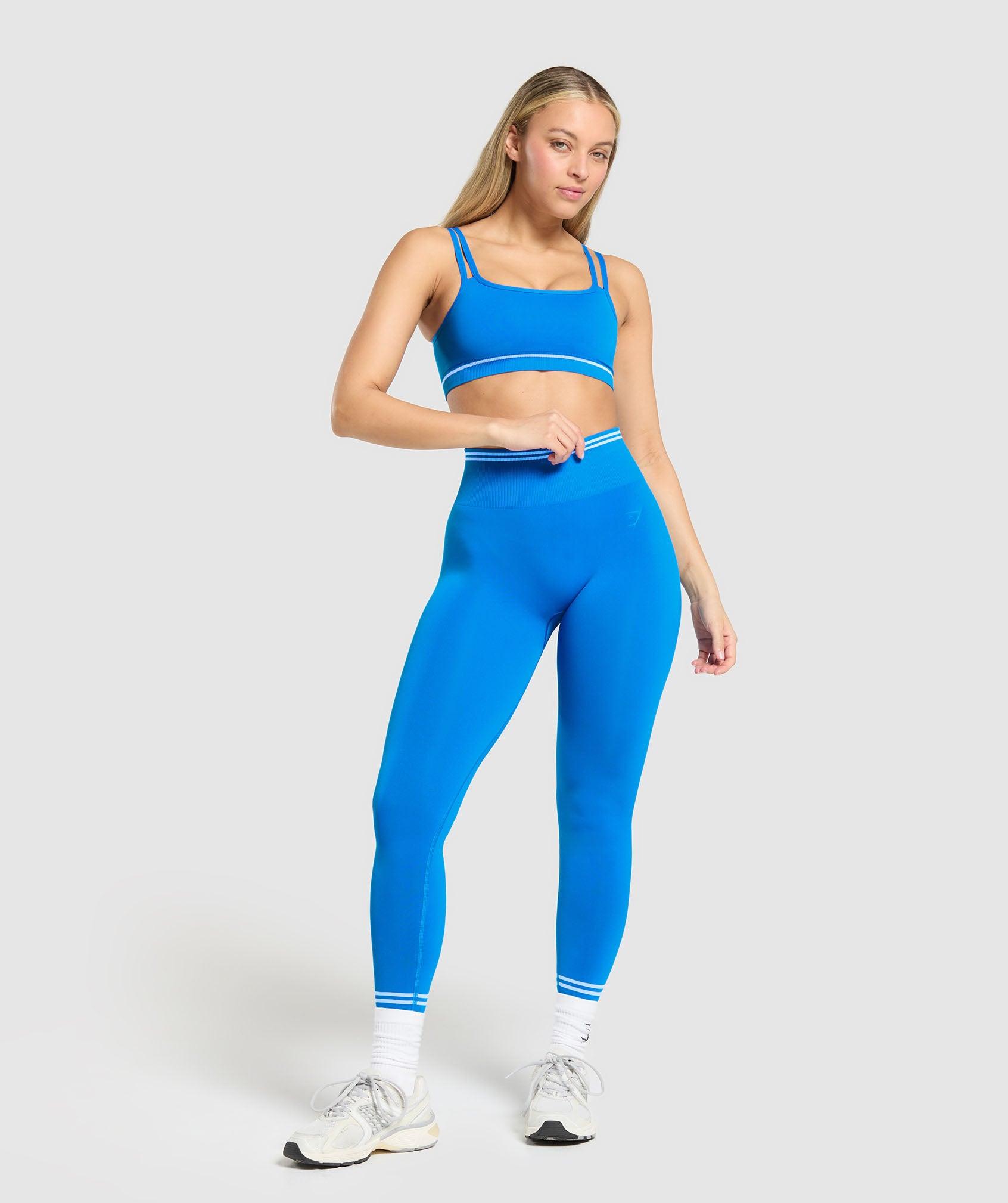 Gymshark Contrast Seamless Sports Bra - Barbell Blue Female Product Image
