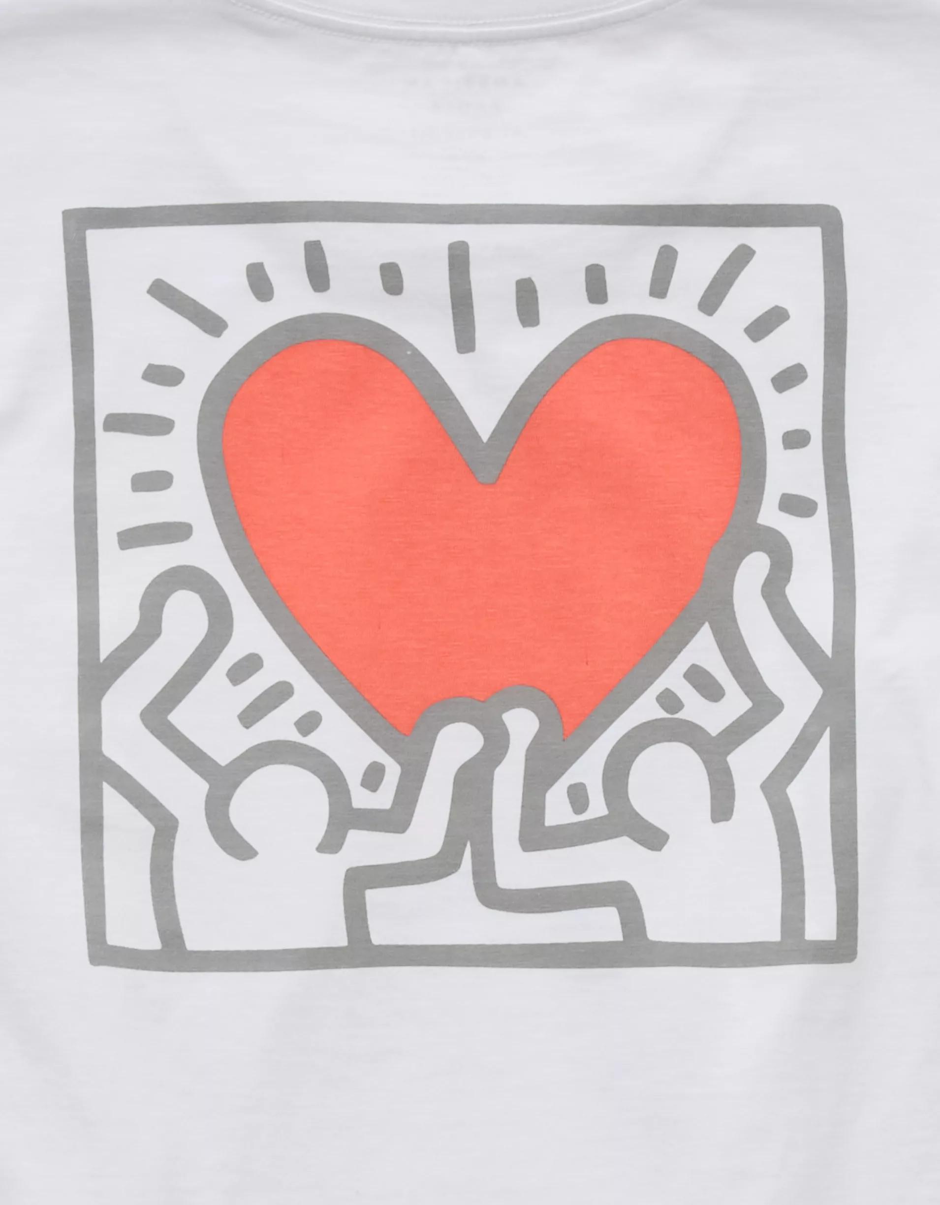 AE Boxy Keith Haring Graphic T-Shirt Product Image