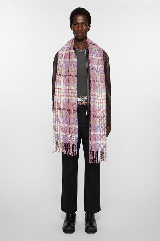 Plaid fringe scarf Product Image