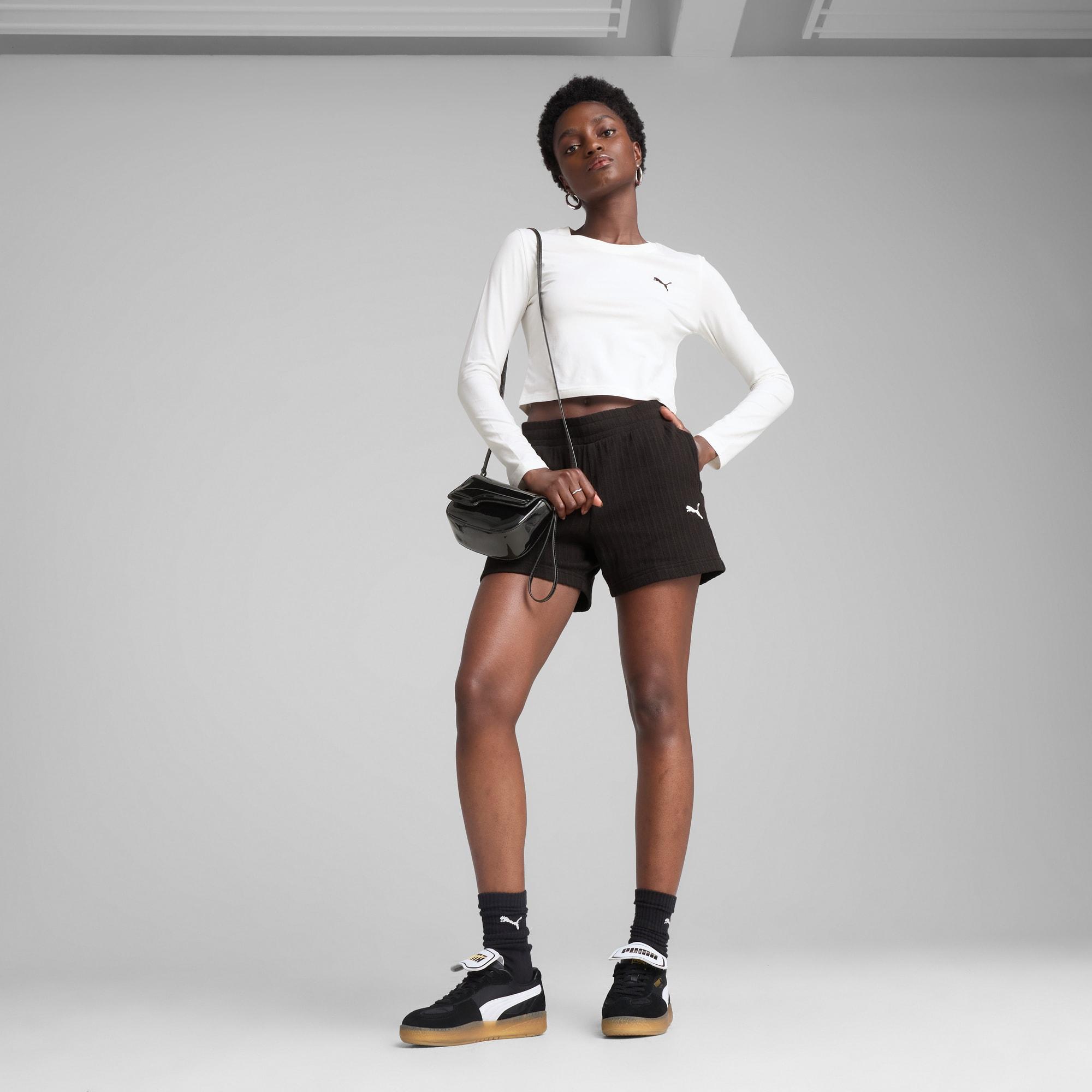 WARDROBE ESSENTIALS Women's 4" Pointelle Shorts Product Image