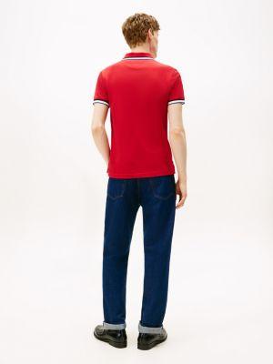 Slim Fit Stripe-Cuff Stretch Pique Polo Product Image