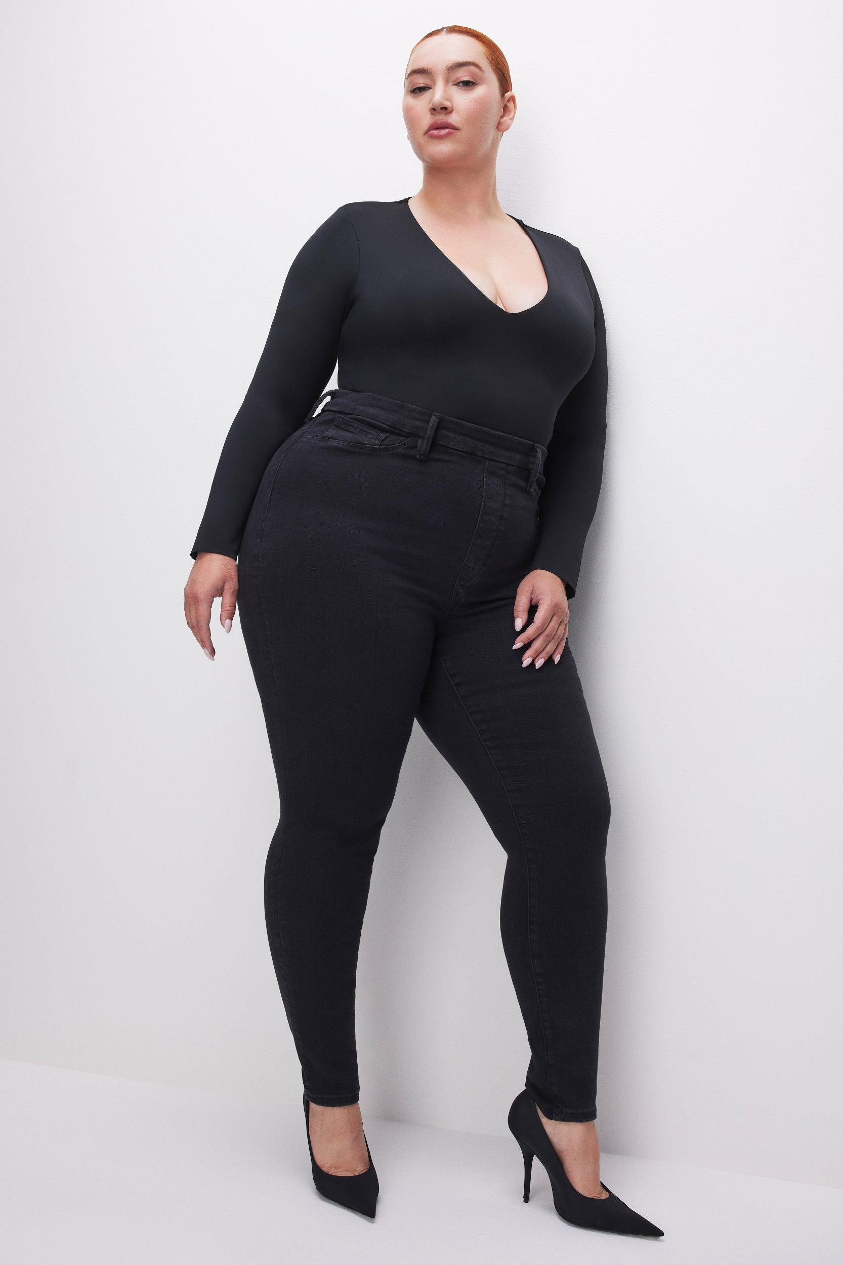 POWER STRETCH PULL-ON SKINNY JEANS | BLACK001 Product Image