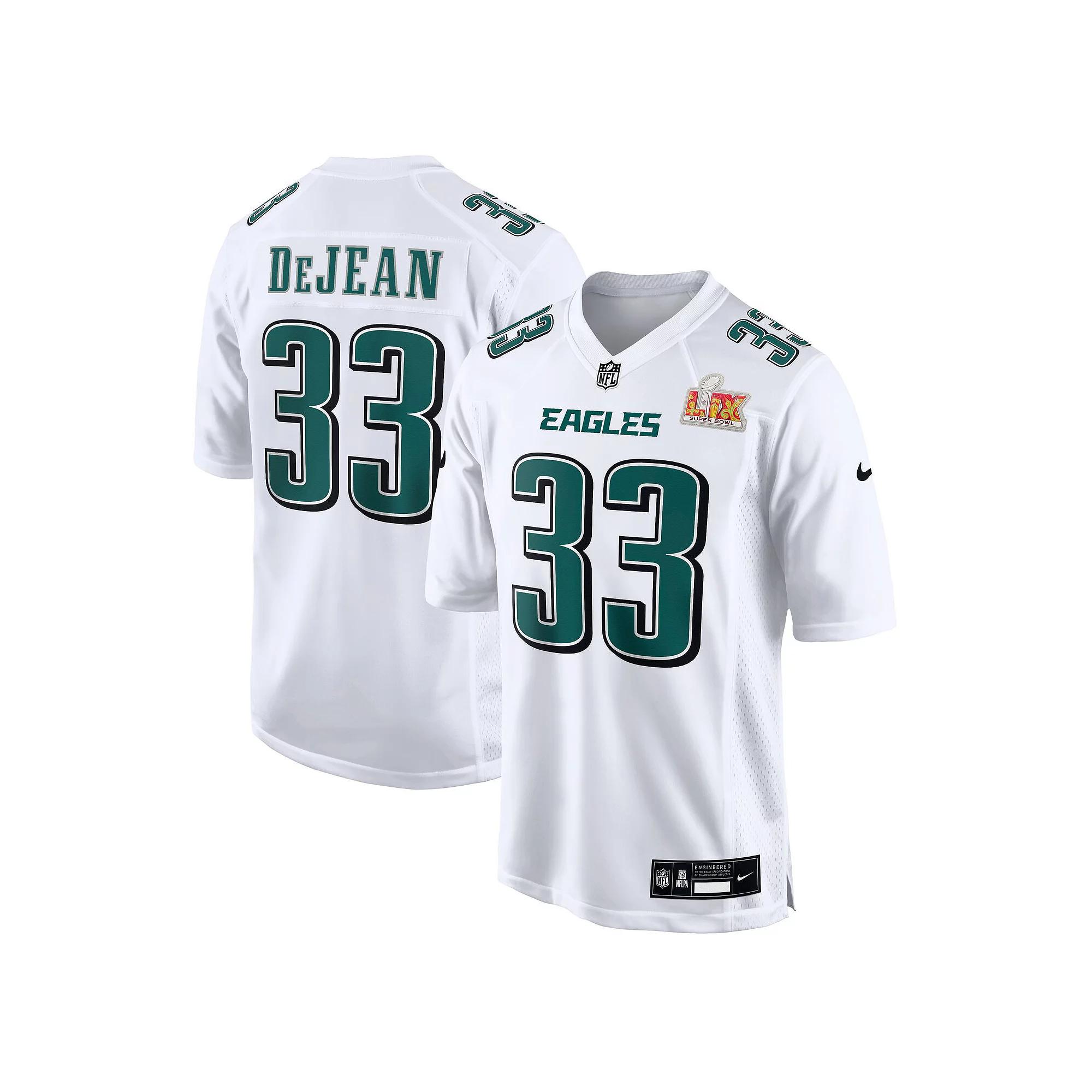 Men's Nike Cooper DeJean Tundra White Philadelphia Eagles Super Bowl LIX Fashion Game Jersey, Size: 3XL Product Image