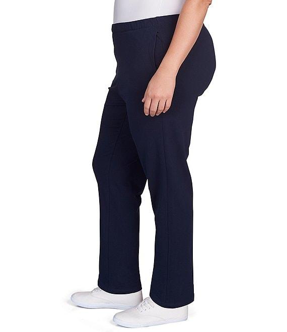 Ruby Rd. Plus Size French Terry Elastic Waist Pull-On Pants Product Image