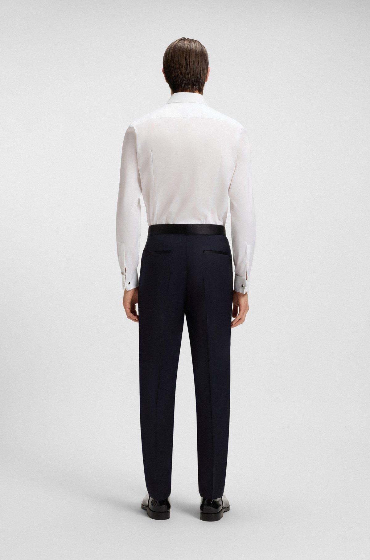 Easy-iron slim-fit shirt in stretch-cotton poplin Product Image