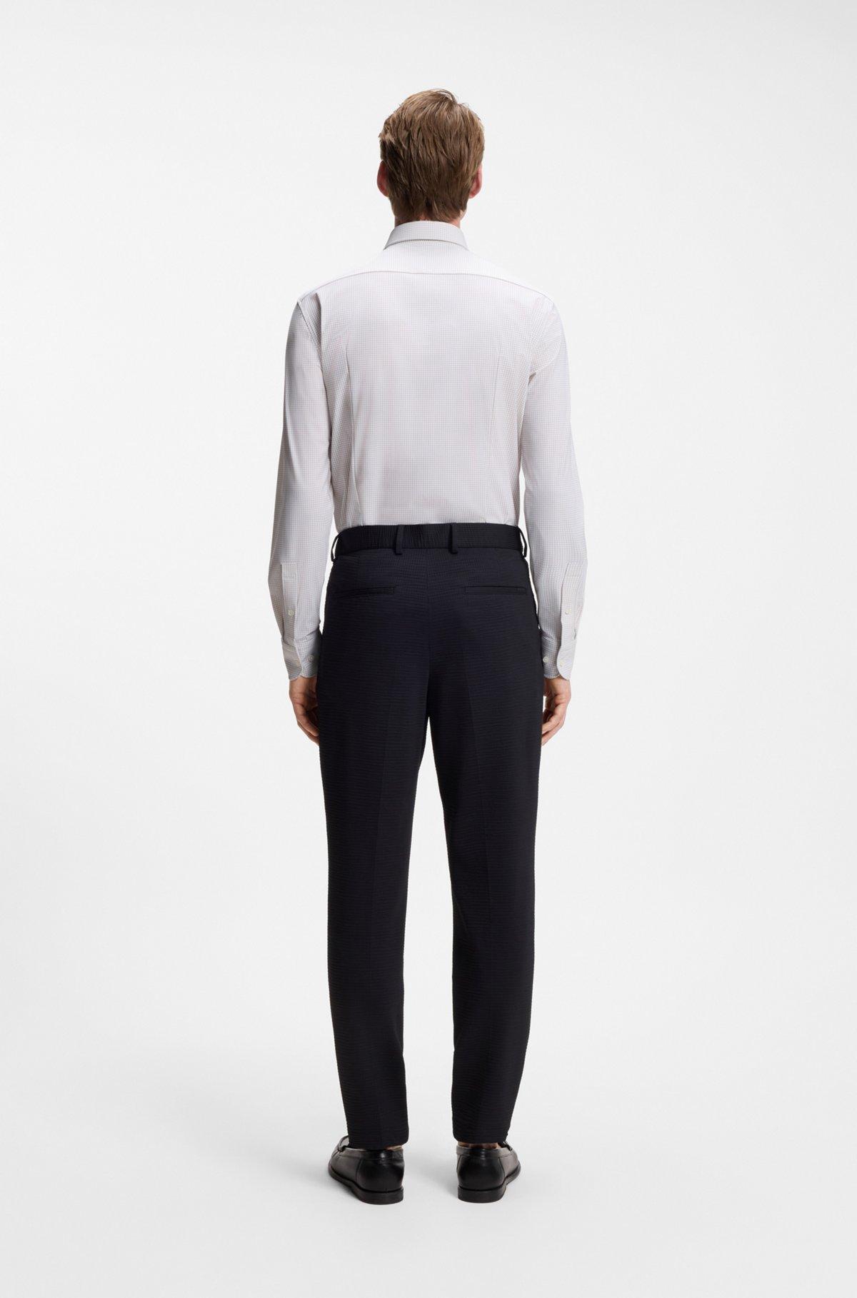 Printed slim-fit shirt in performance-stretch jersey Product Image