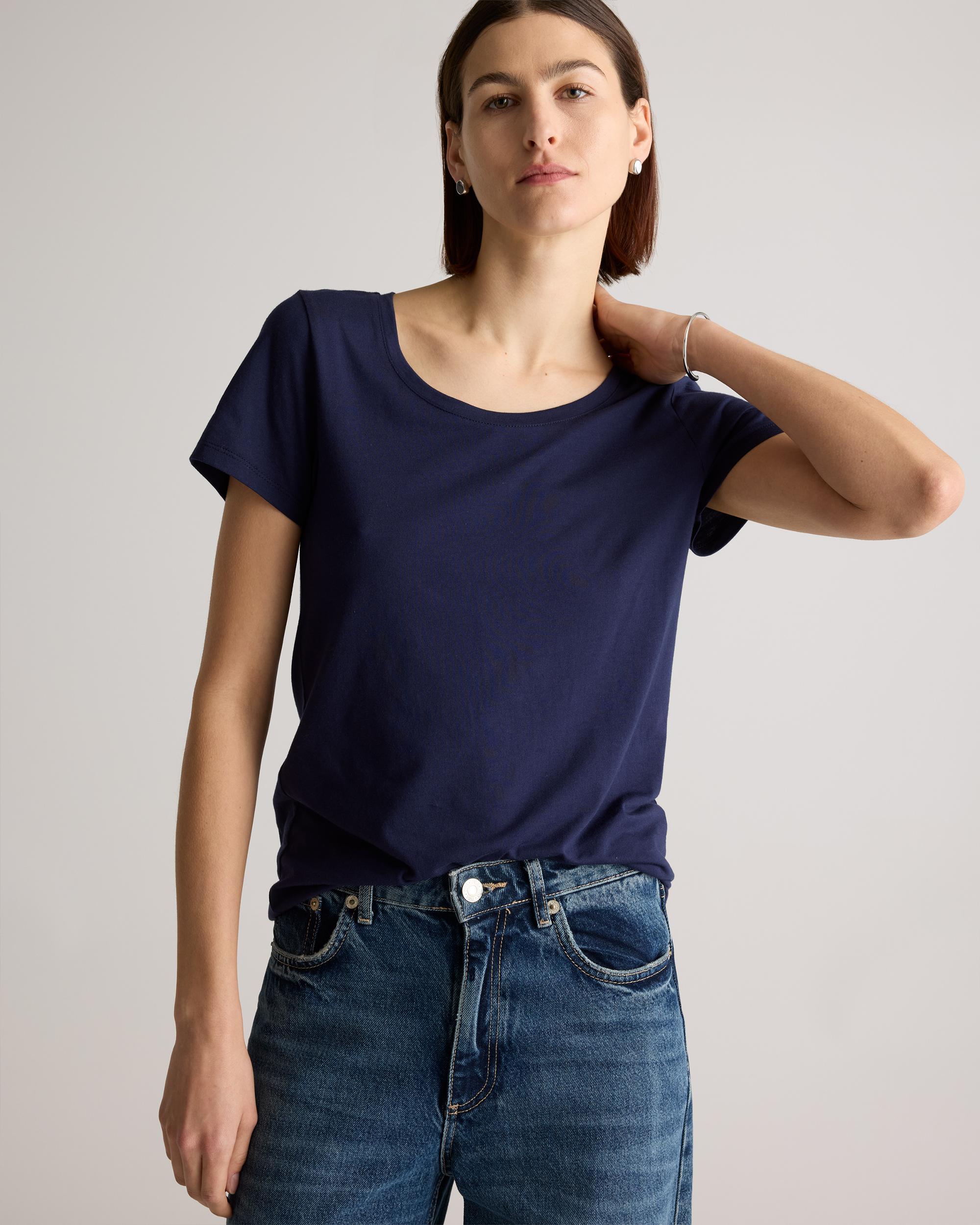 Quince | Women's Cotton Modal Crew Neck T-Shirt Size XS, Cotton/Modal Product Image