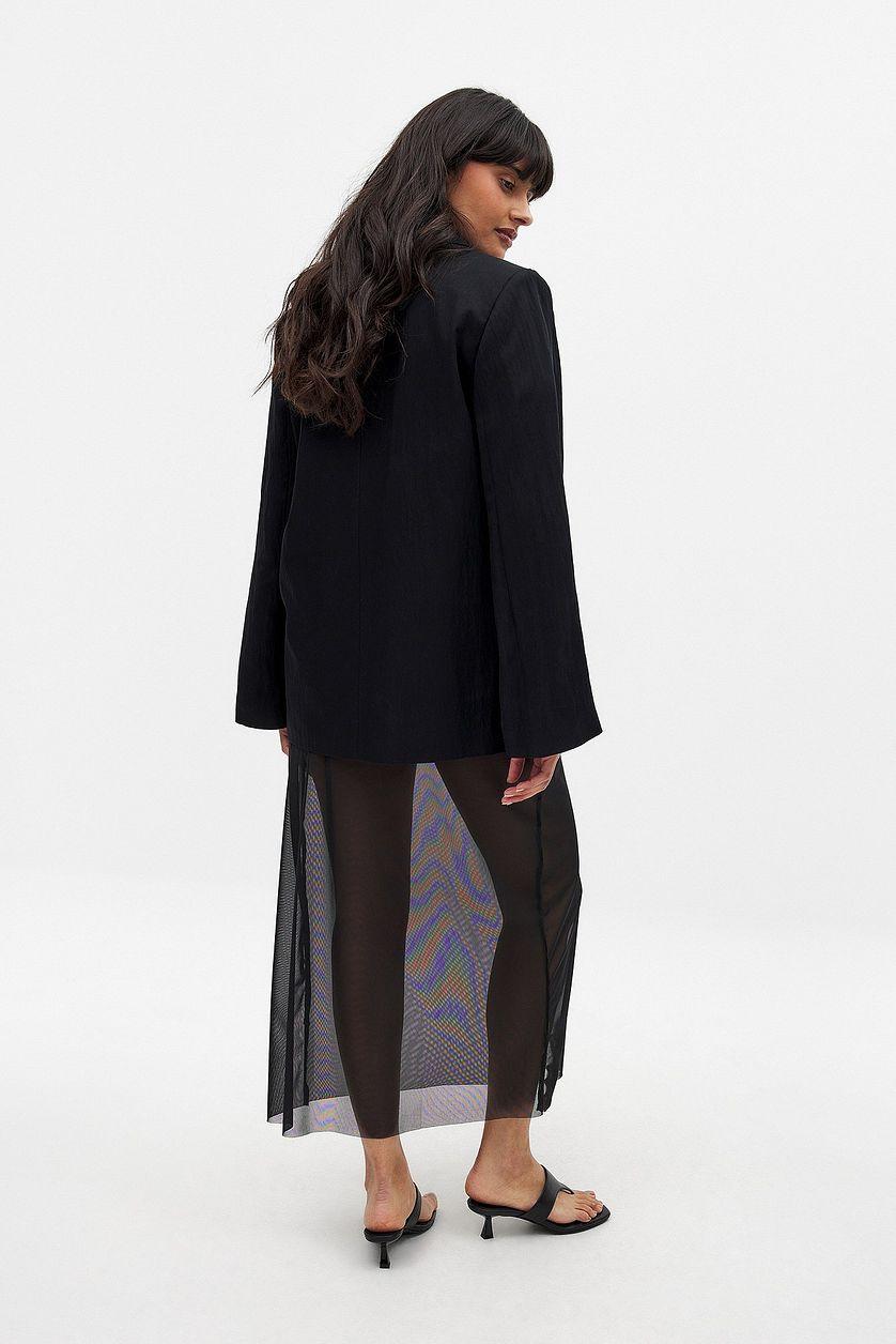 Transparent Mesh Midi Skirt Product Image