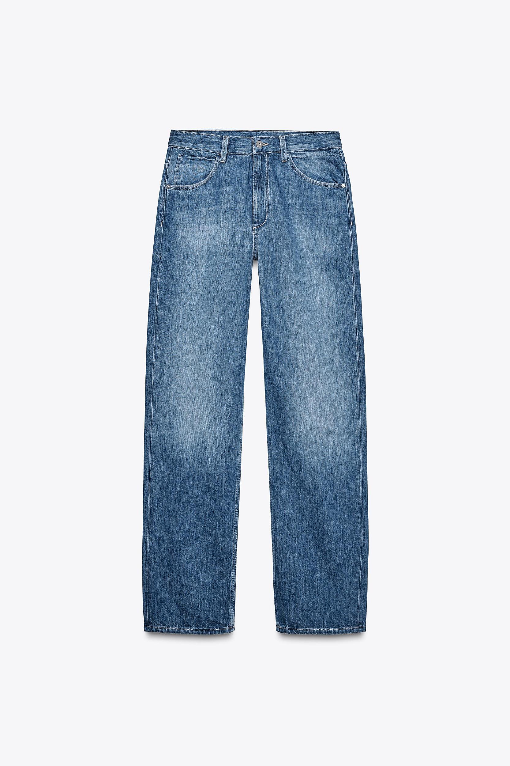TRF MID-RISE STRAIGHT BAGGY JEANS Product Image