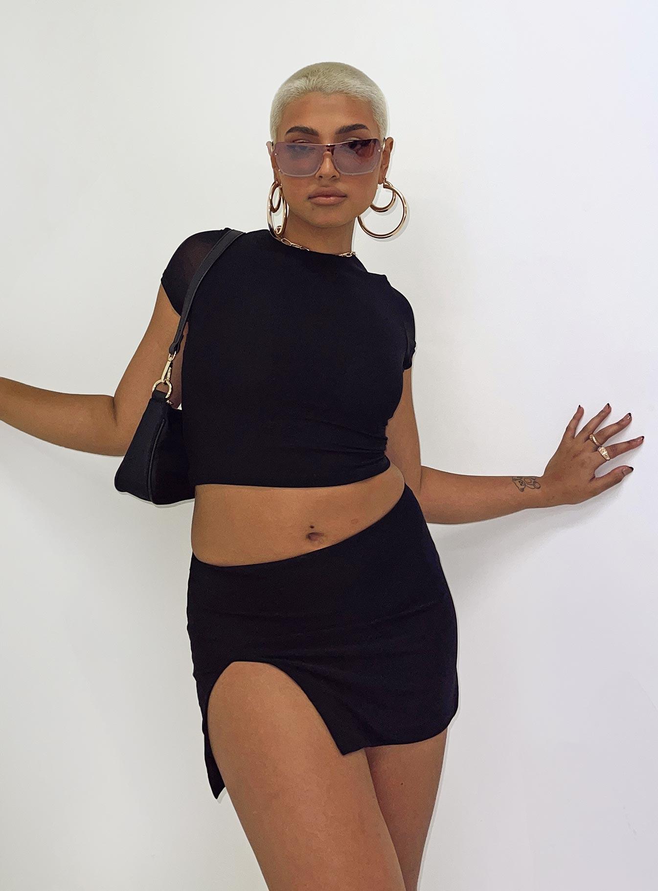 Bold Move Mini Skirt Black Lower Impact Product Image