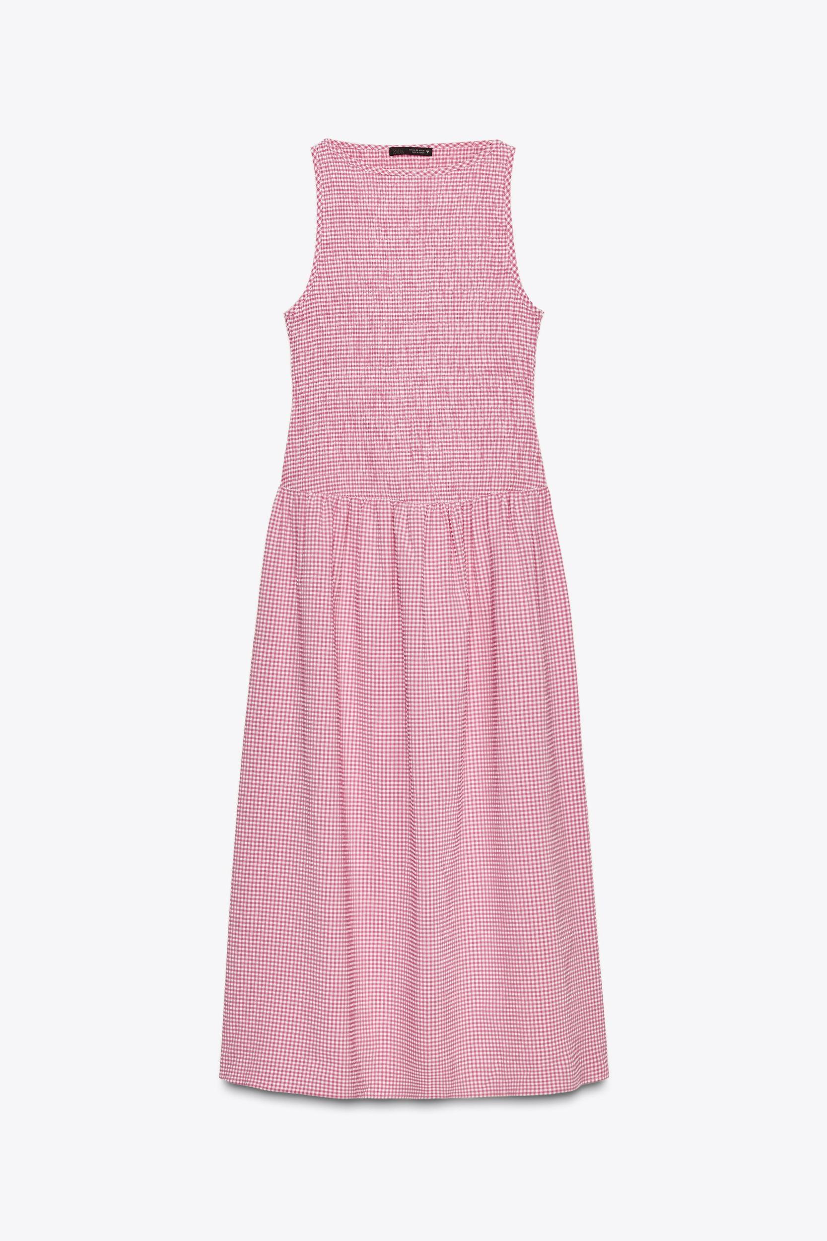 GINGHAM MIDI DRESS Product Image