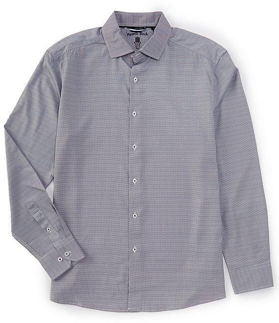 Visconti Stretch Mini Geo Print Long Sleeve Woven Shirt Product Image