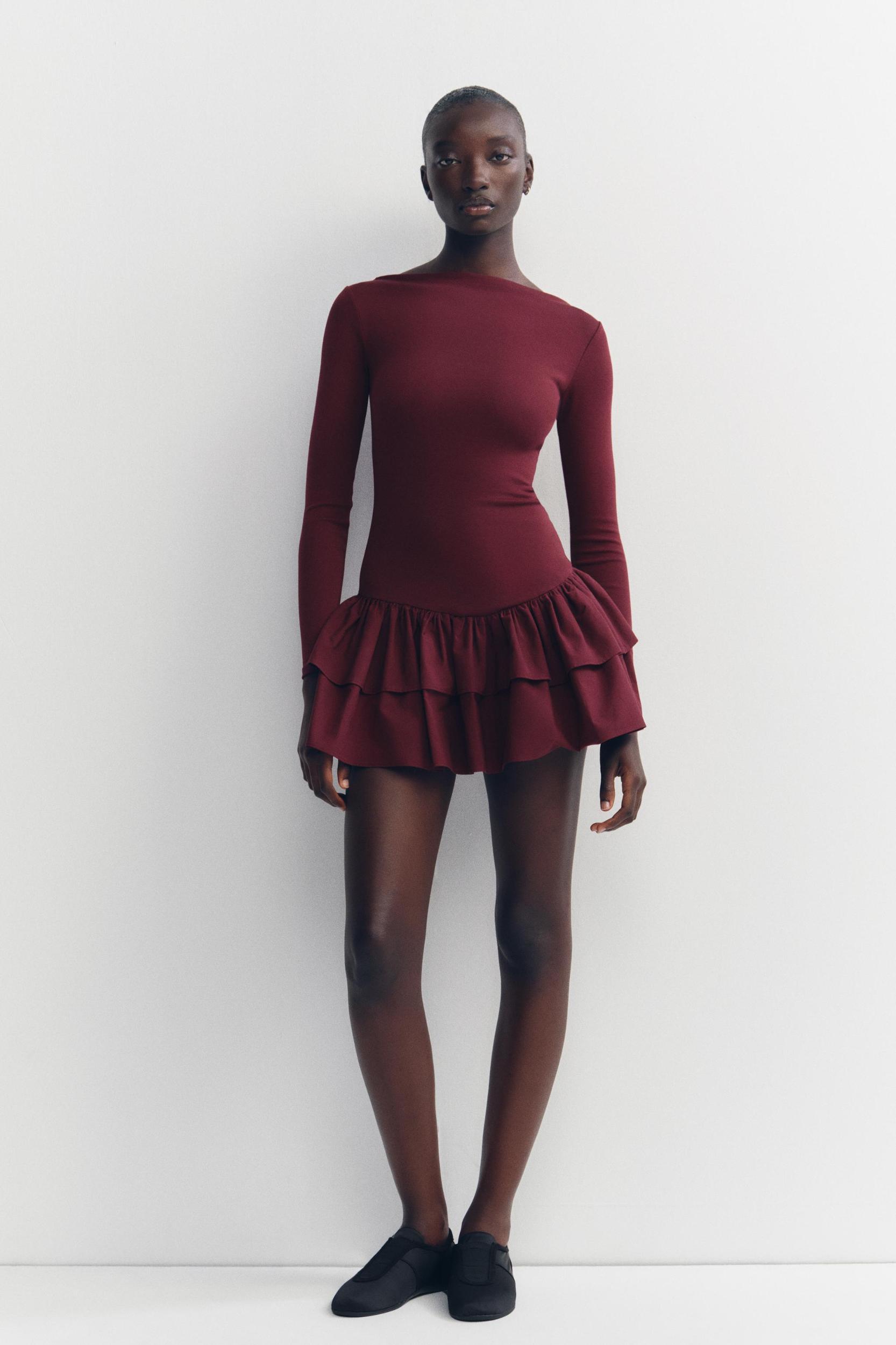 SHORT RUFFLED DRESS Product Image