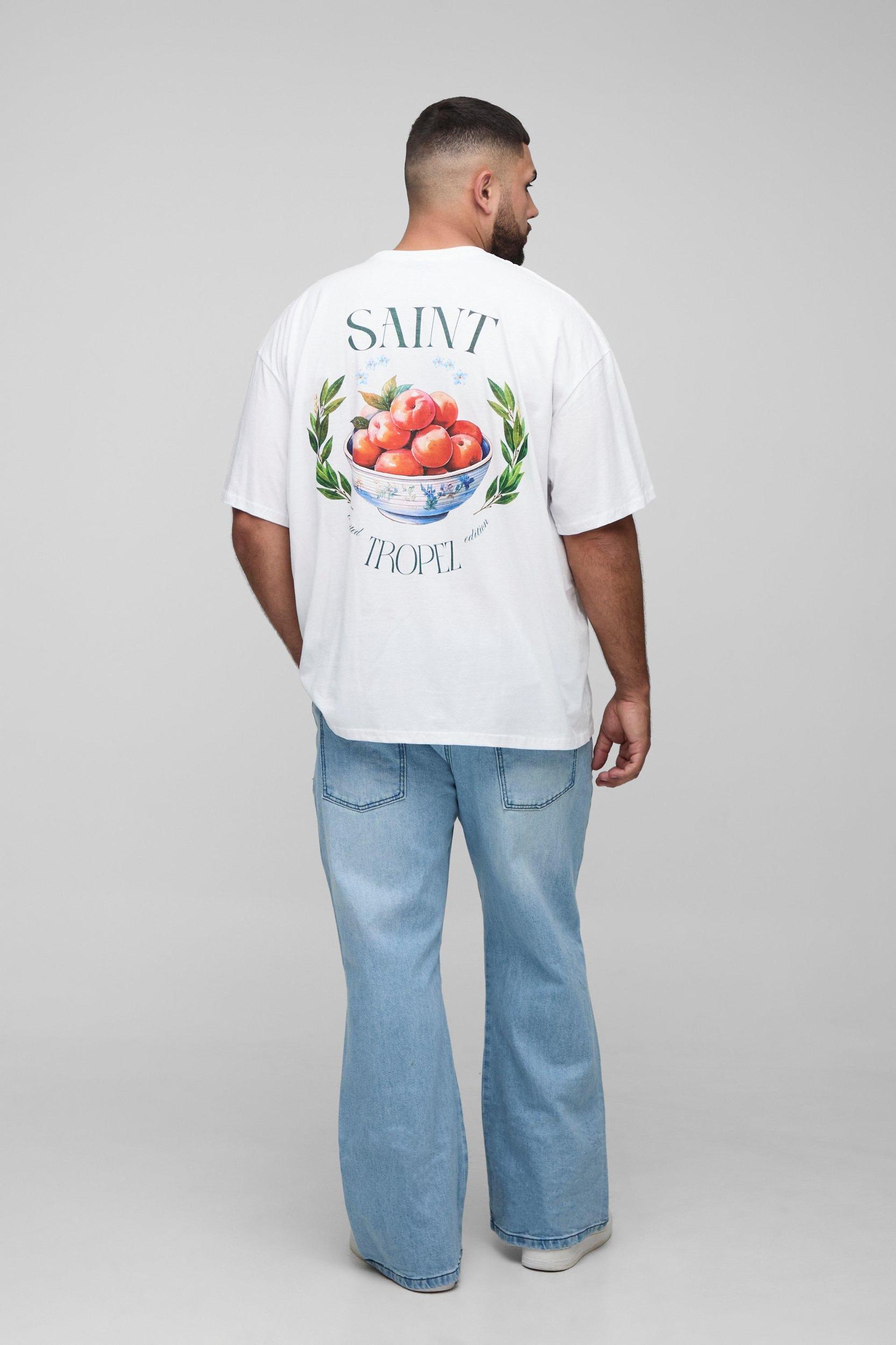 Plus Distressed Stretch Flared Jeans | boohooMAN USA Product Image