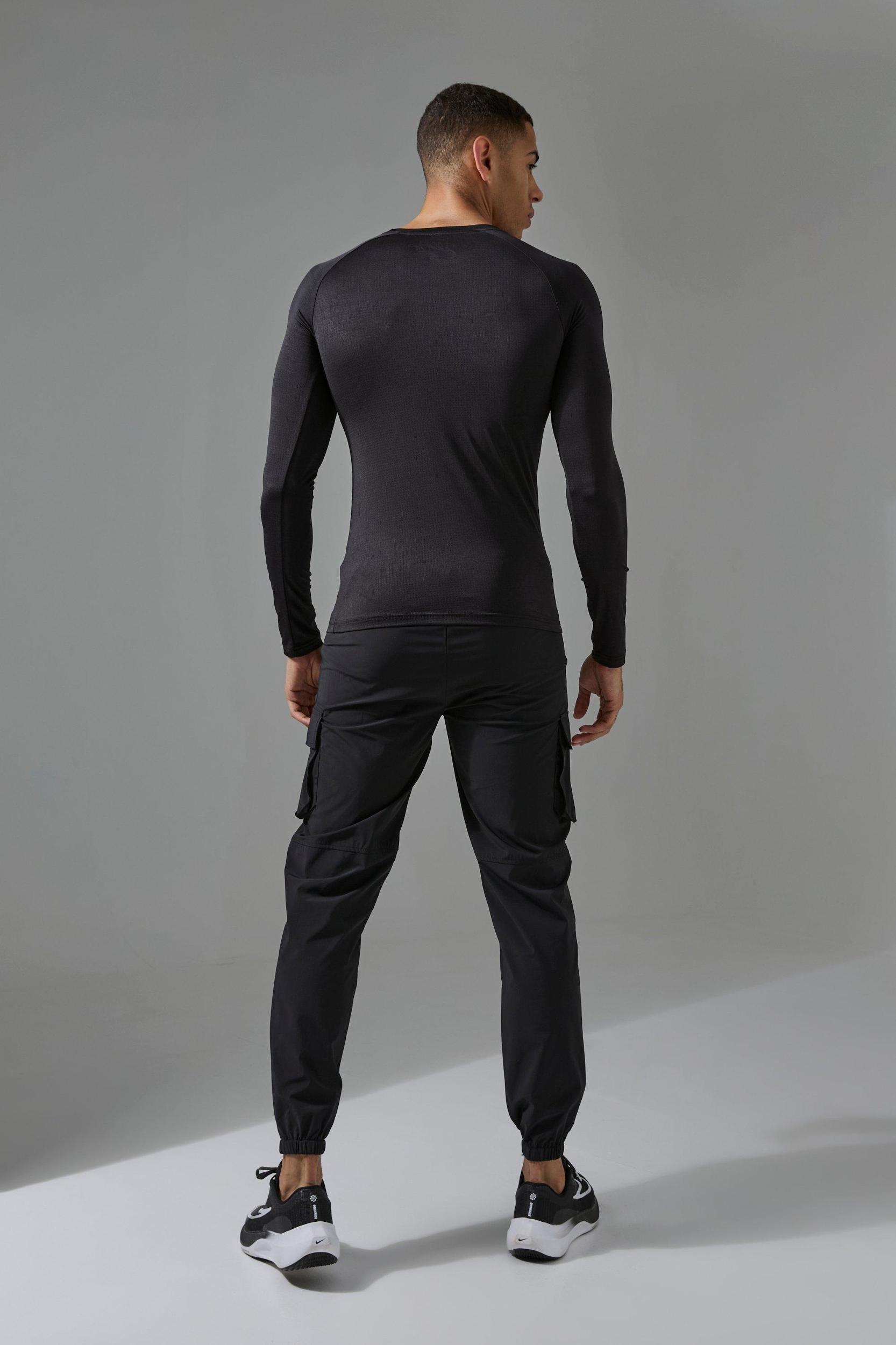 Man Active Muscle Fit Breathable Lightweight Long Sleeve T-shirt | boohooMAN USA Product Image