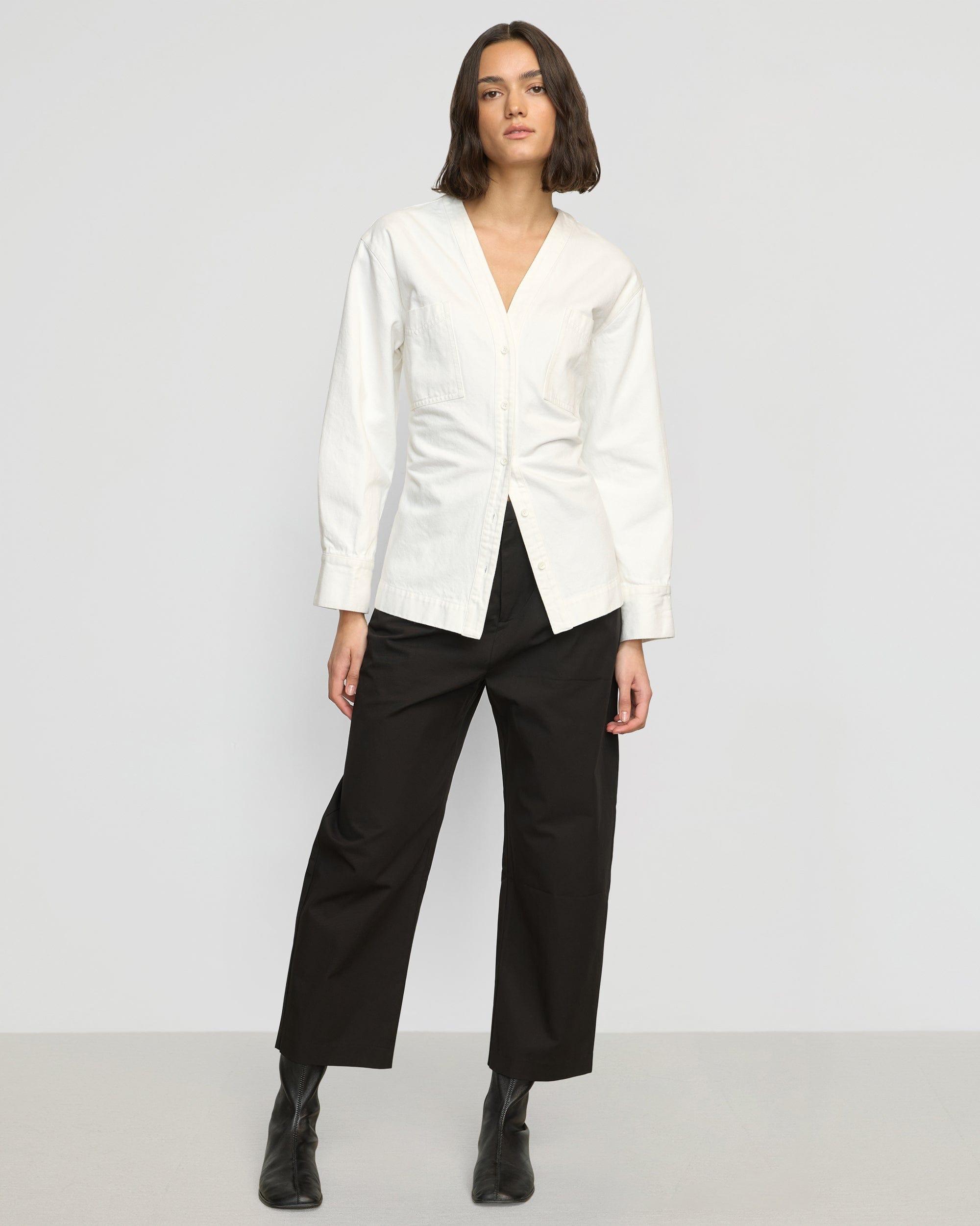 Emmett Structured-Sleeve Denim Jacket Product Image