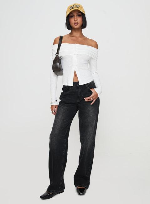 Victorea Off Shoulder Top White Product Image
