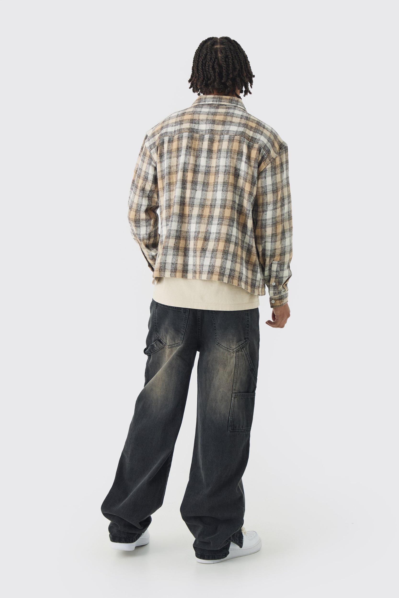 Relaxed Fit Carpenter Jeans With Split Hem | boohooMAN USA Product Image