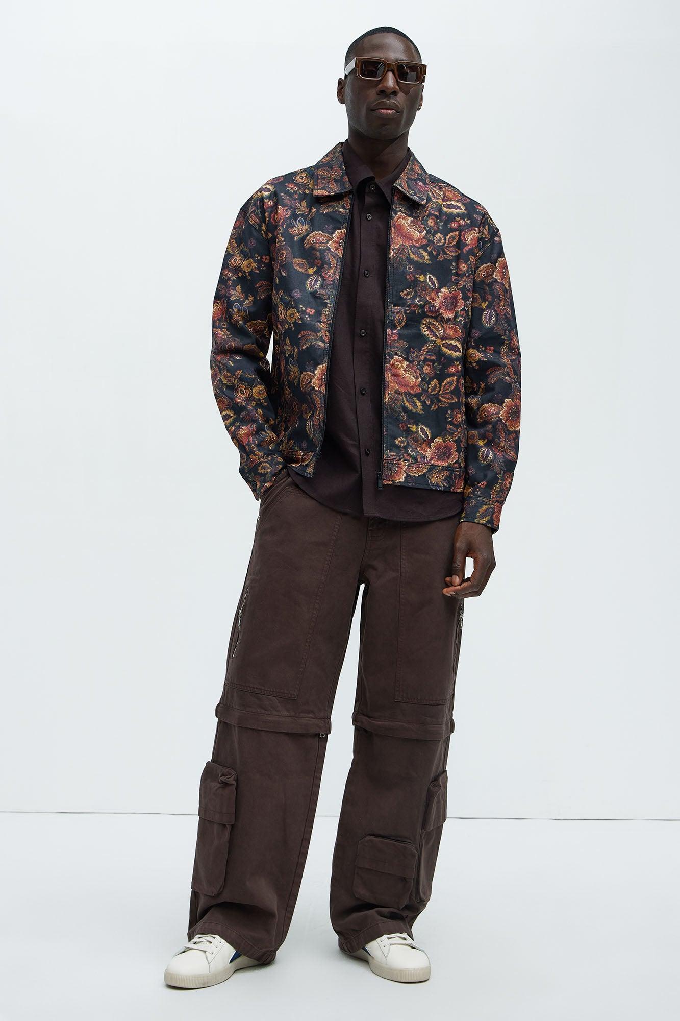 Maybe Next Time Zip Off Baggy Cargo Pants - Brown Product Image