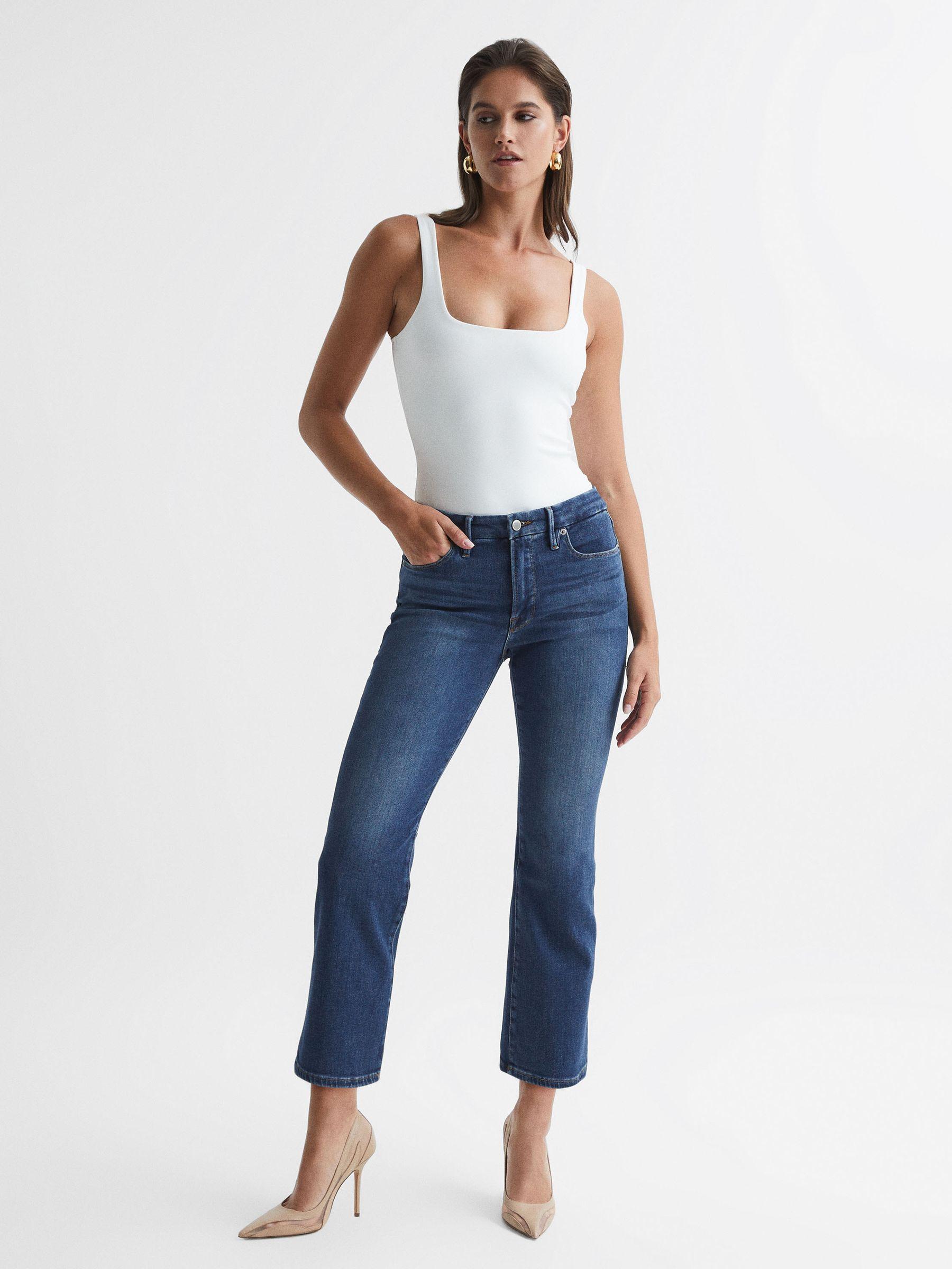 Mini Good Legs Crop Bootleg Jeans in Dark Blue Product Image