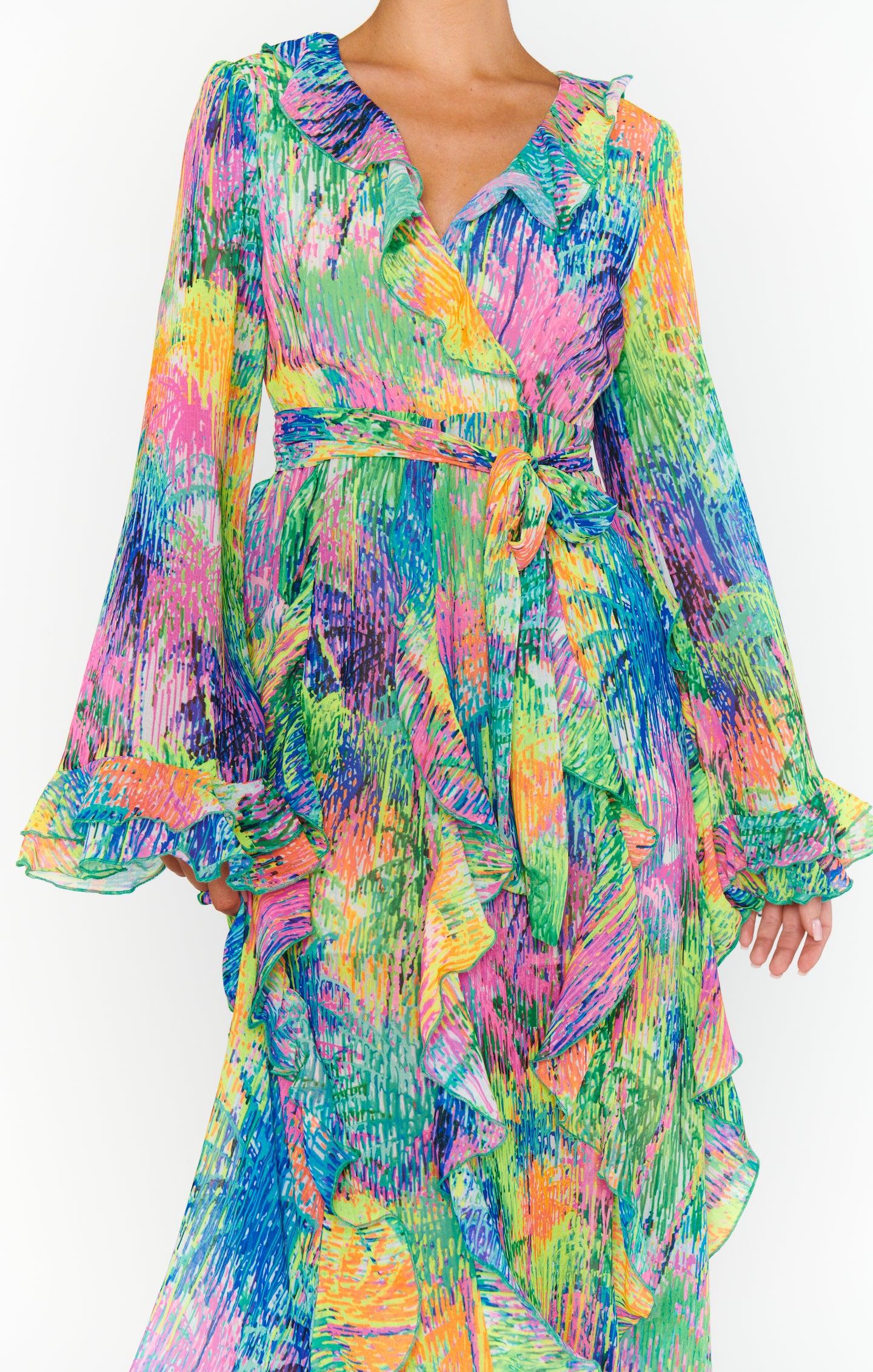 Jenny Ruffle Maxi Dress ~ Everhart Palms Product Image