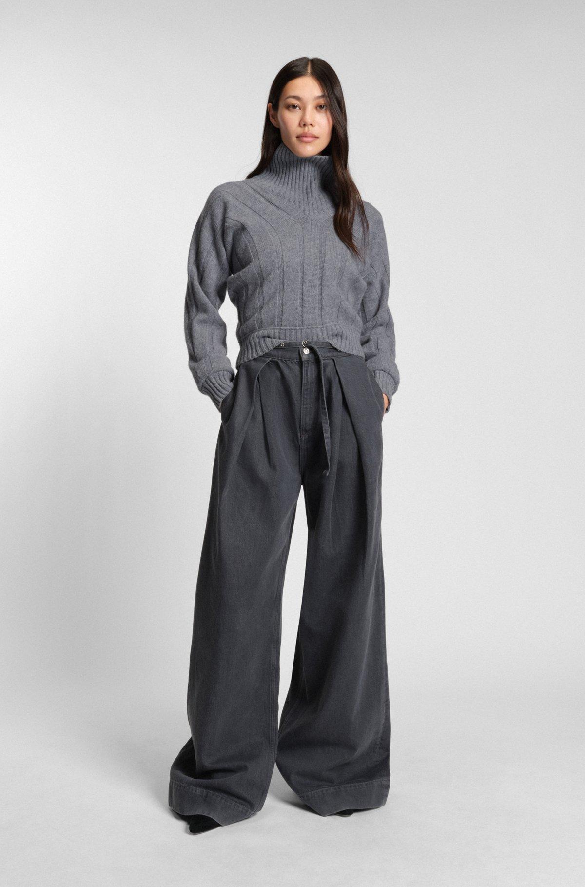 Rollneck sweater in virgin wool and cashmere Product Image