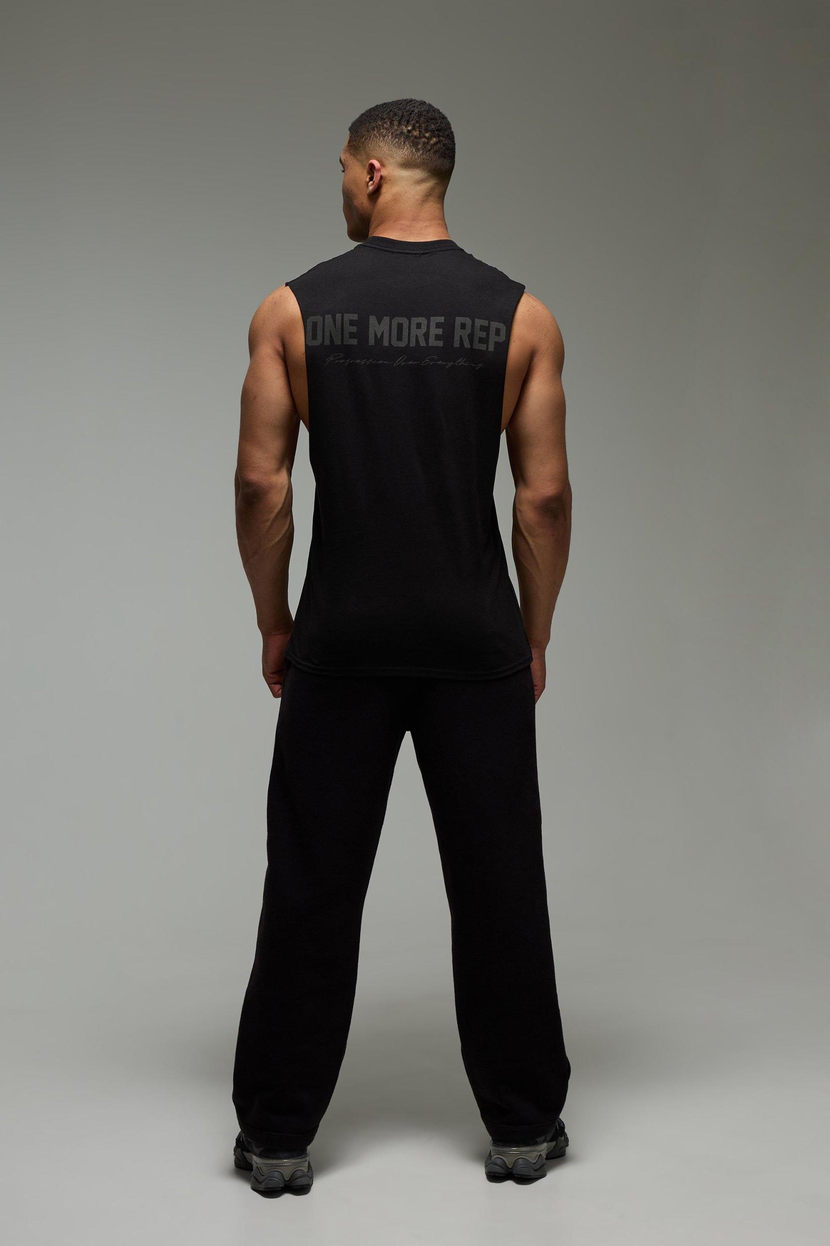 MAN Active One More Rep Drop Armhole Tank | boohooMAN USA Product Image