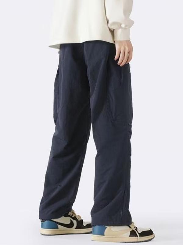 Men's Zip Up Pocket Bound Feet Cargo Pants Product Image