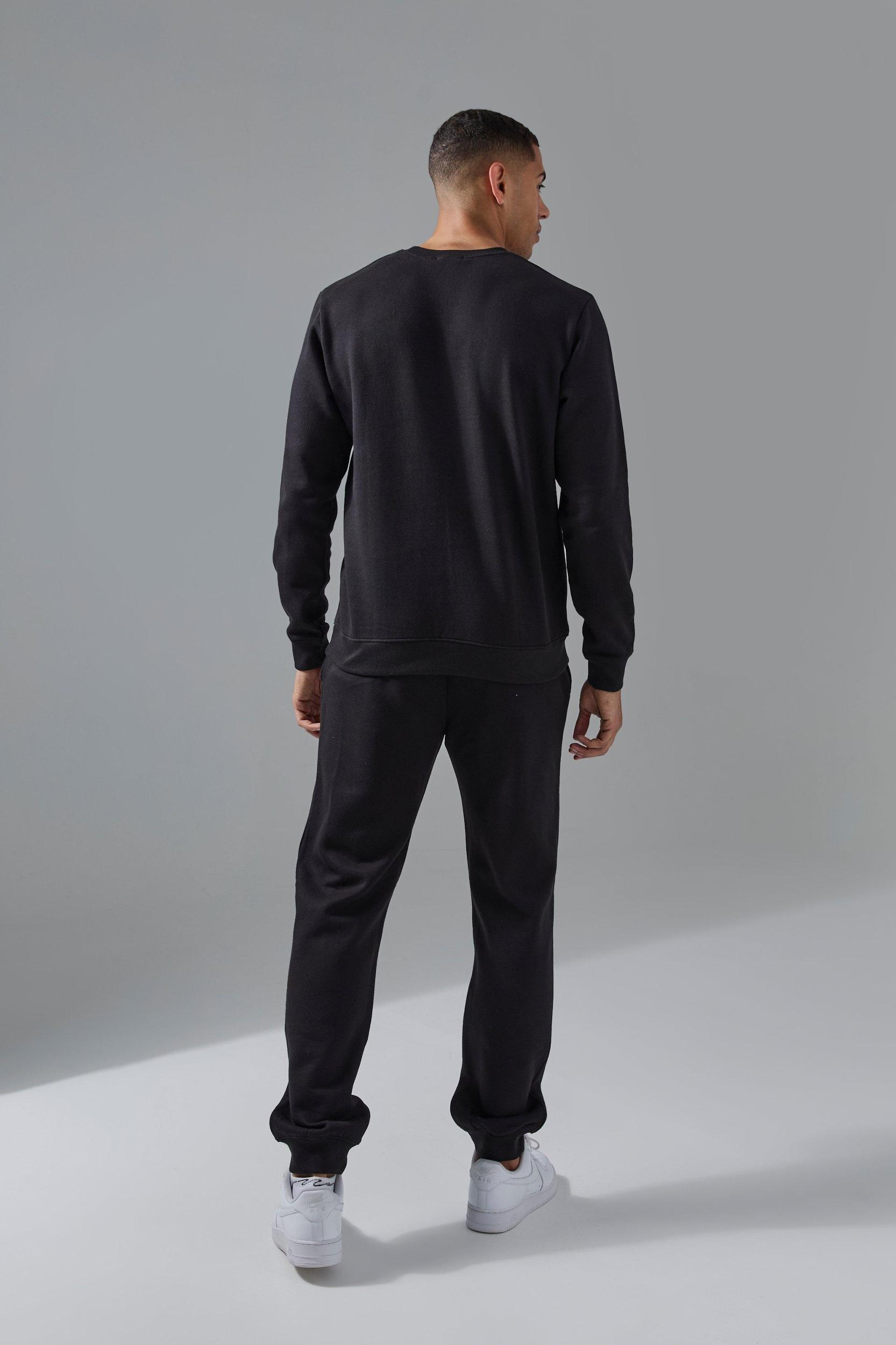 Man Active Sweatshirt & Sweatpants Tracksuit | boohooMAN USA Product Image