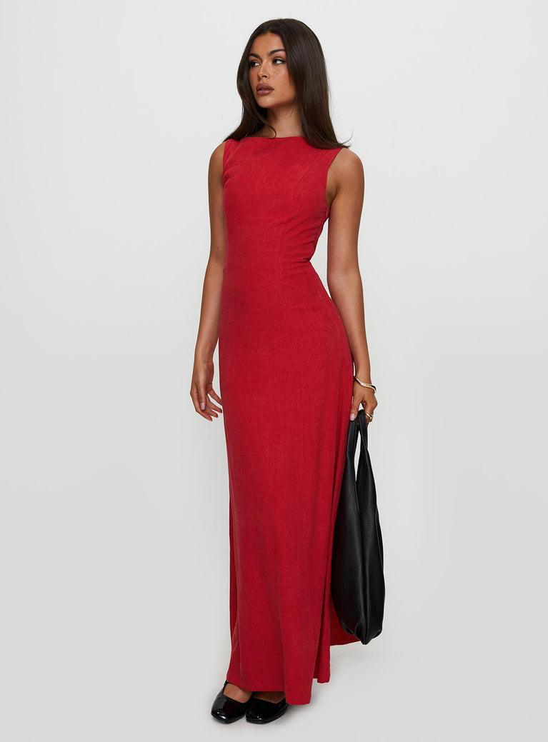 Lewisa Maxi Dress Red Product Image