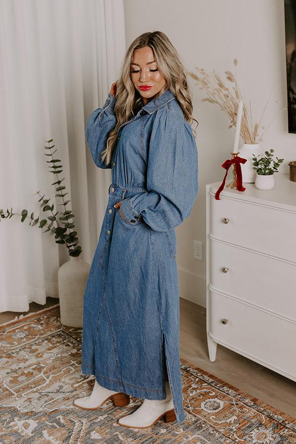 City Chic Denim Midi in Medium Wash Product Image