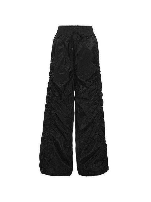 Ruched High Rise Parachute Pants Product Image